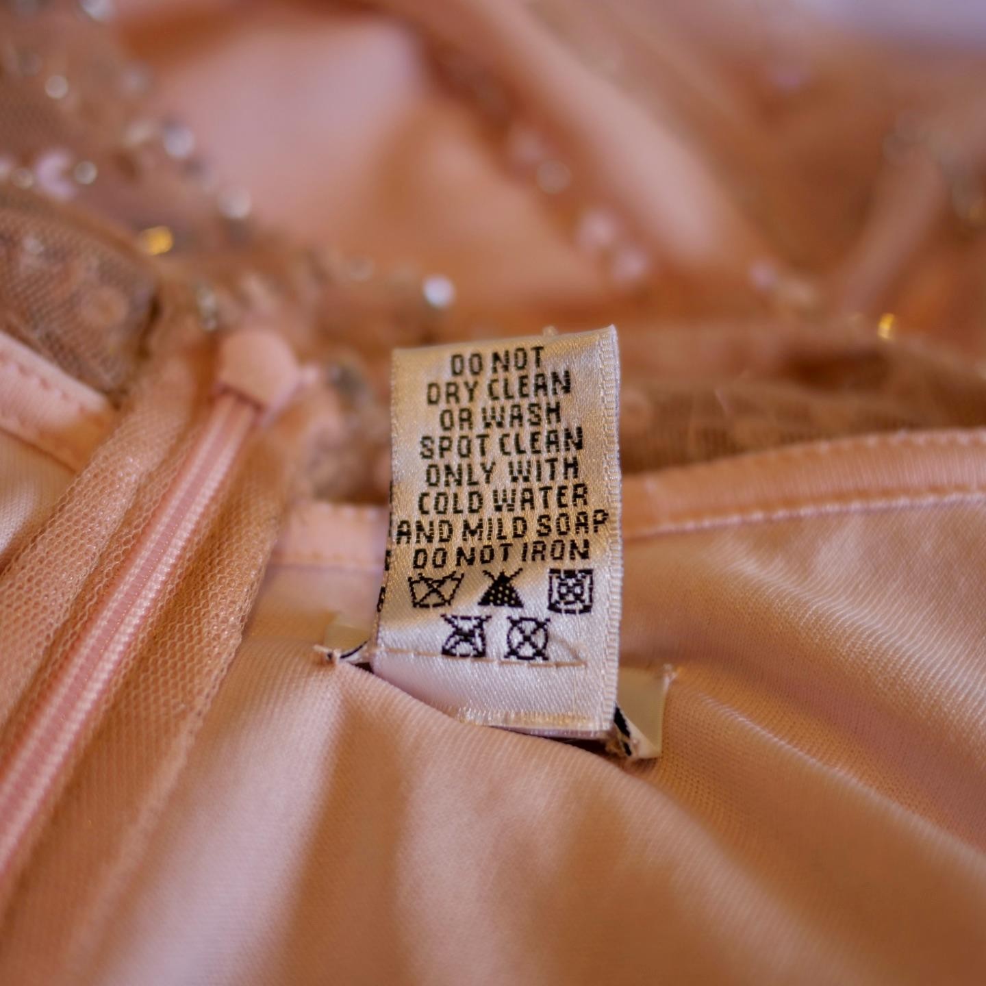 vtg 90s CACHE Y2K Pink Sequins Beaded Mermaid Maxi Dress Whimsigoth Fairycore 2