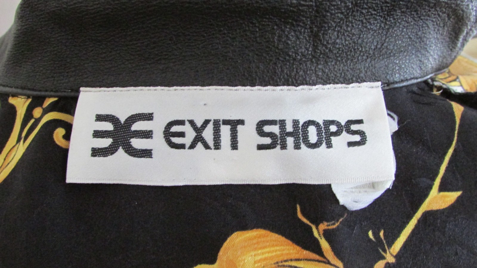 Vintage 80’s Womens Silk and Leather Unicorn Blouse Exit Shops-S