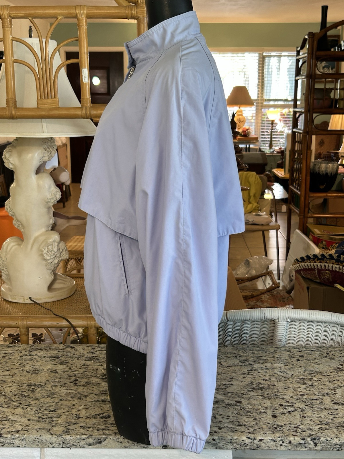 Vintage Head Sports Wear Periwinkle Blue Ski Windbreaker Jacket Petite L Large