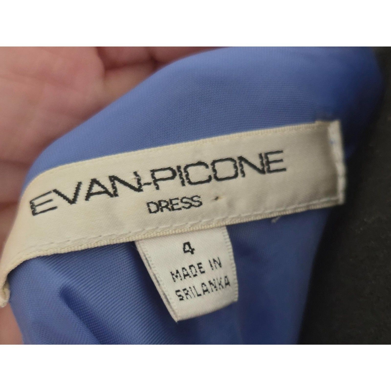 Vintage Evan-Picone Tiered Ruffle Maxi Dress – Periwinkle Blue, Size 4