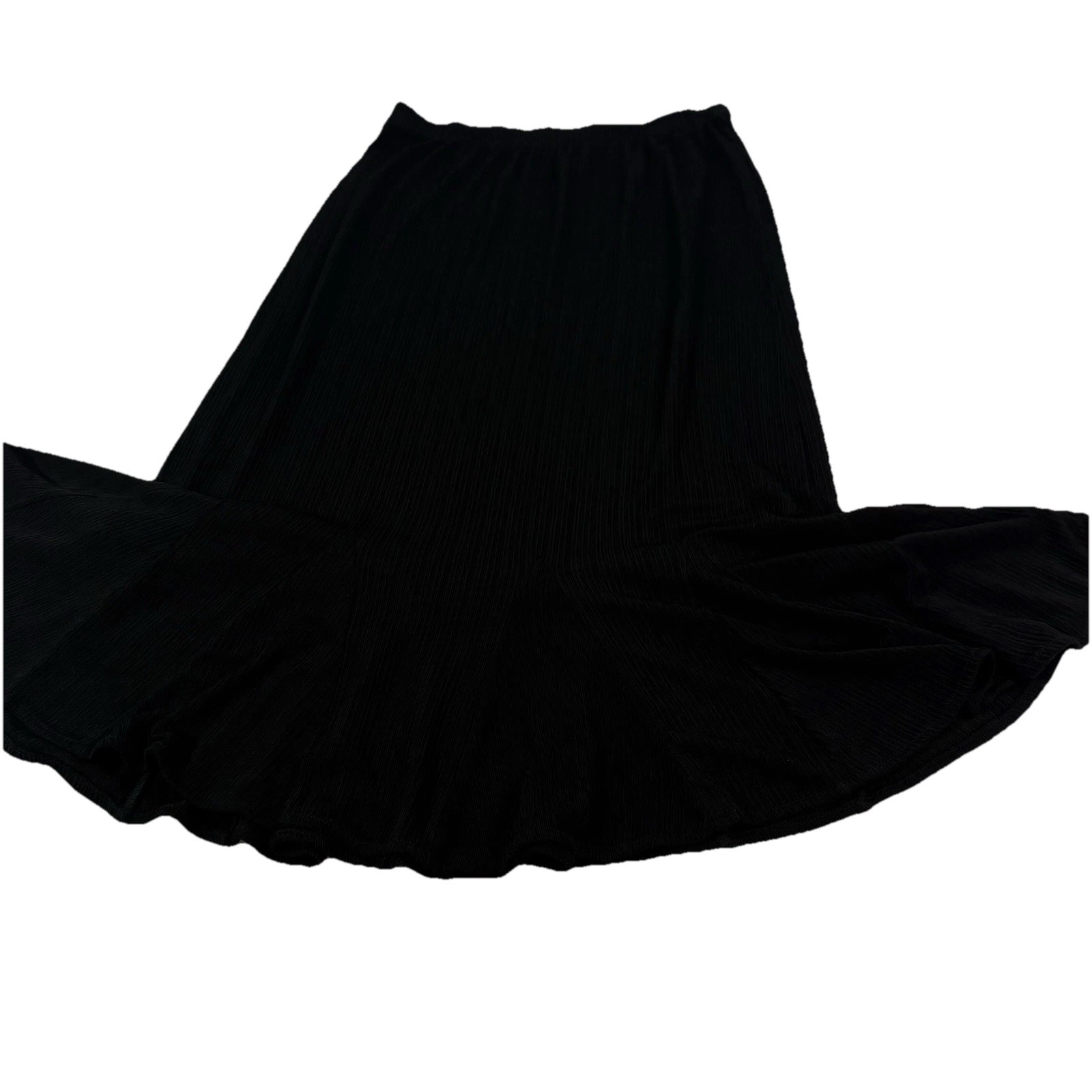 Vintage TanJay 3-Piece Set Black Ribbed Skirt Top Jacket Size S/P Beaded Neck