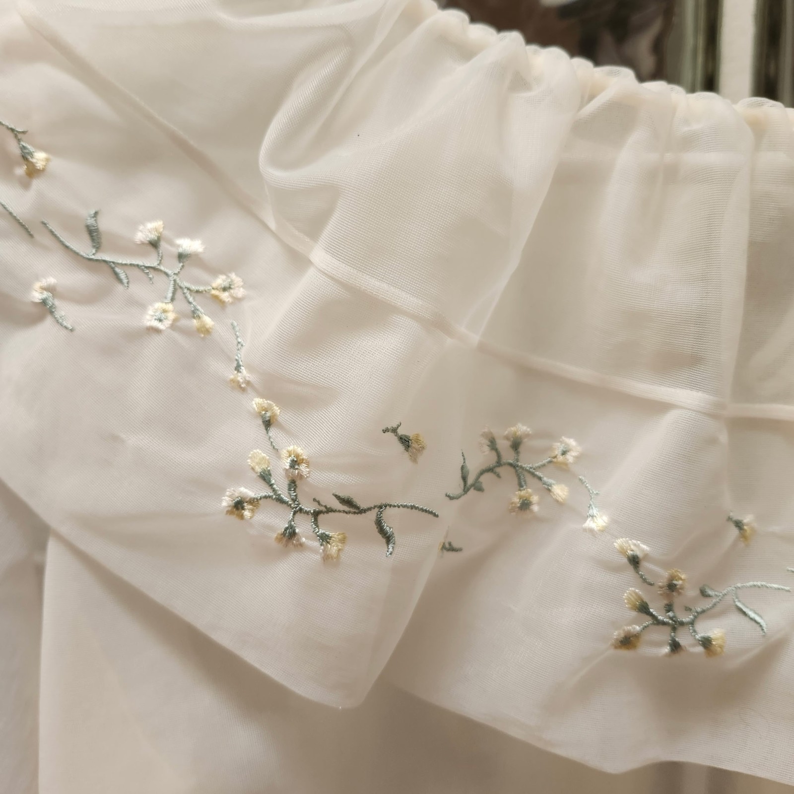Vintage Vanity Fair Lingerie Bed Jacket Babydoll MED Shrug Embroidered USA