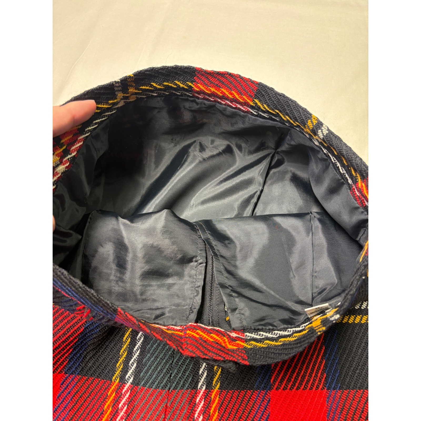 Vintage Herbert Grossman Cynthia Sobel Red Plaid Suit Set Size 8 W26 L24 USA