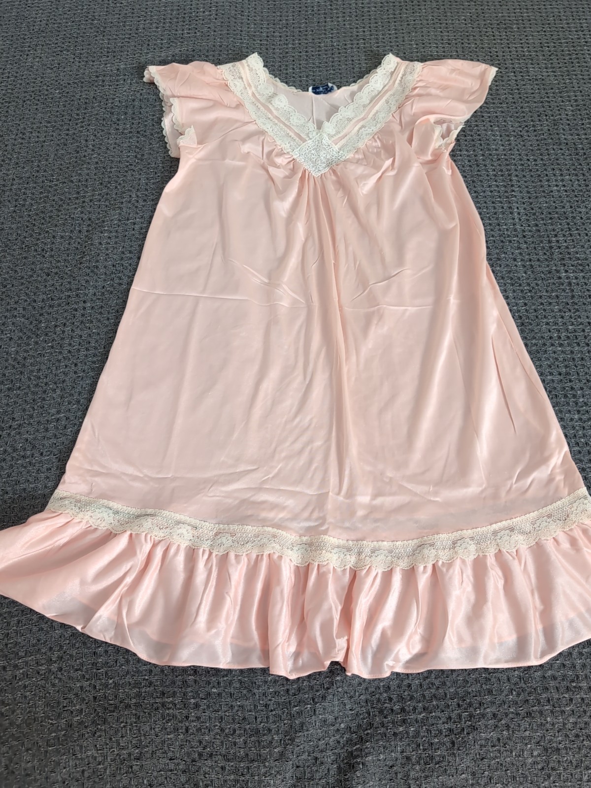 Vintage Natalie Creations Nightgown Nylon Lace Size Medium