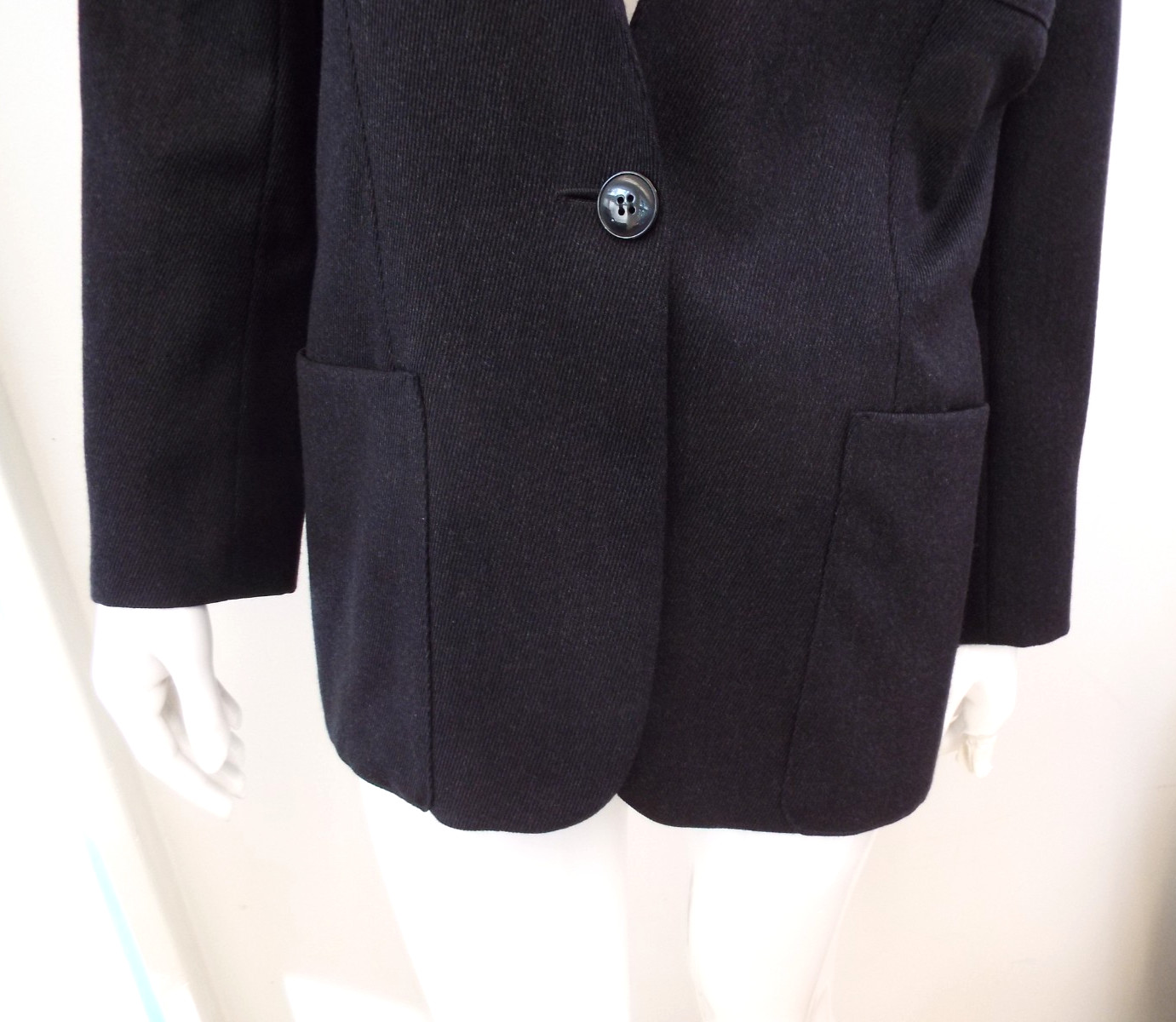 Vintage Giorgio Armani Charcoal Gray Wool Blazer Suit Jacket Italy Size 42
