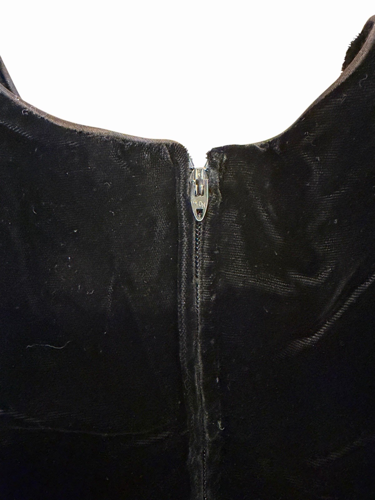 Vintage Black Velvet David Brown Winter Dress Rare Satin Ribbon Embellished New