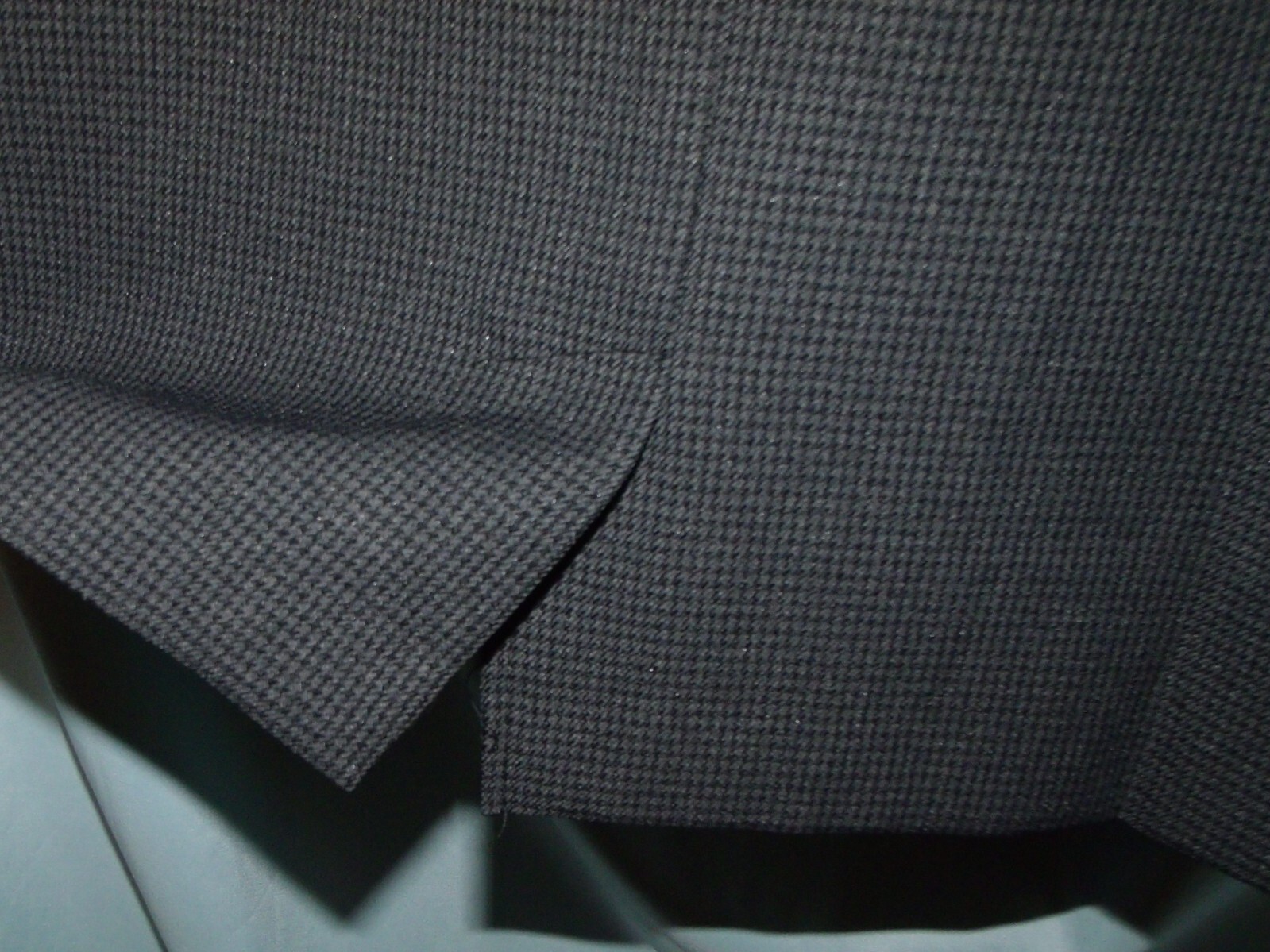 Lisa Jo Dark Gray Houndstooth Polyester Dress Suit Juniors Size 13/14 VTG 90s