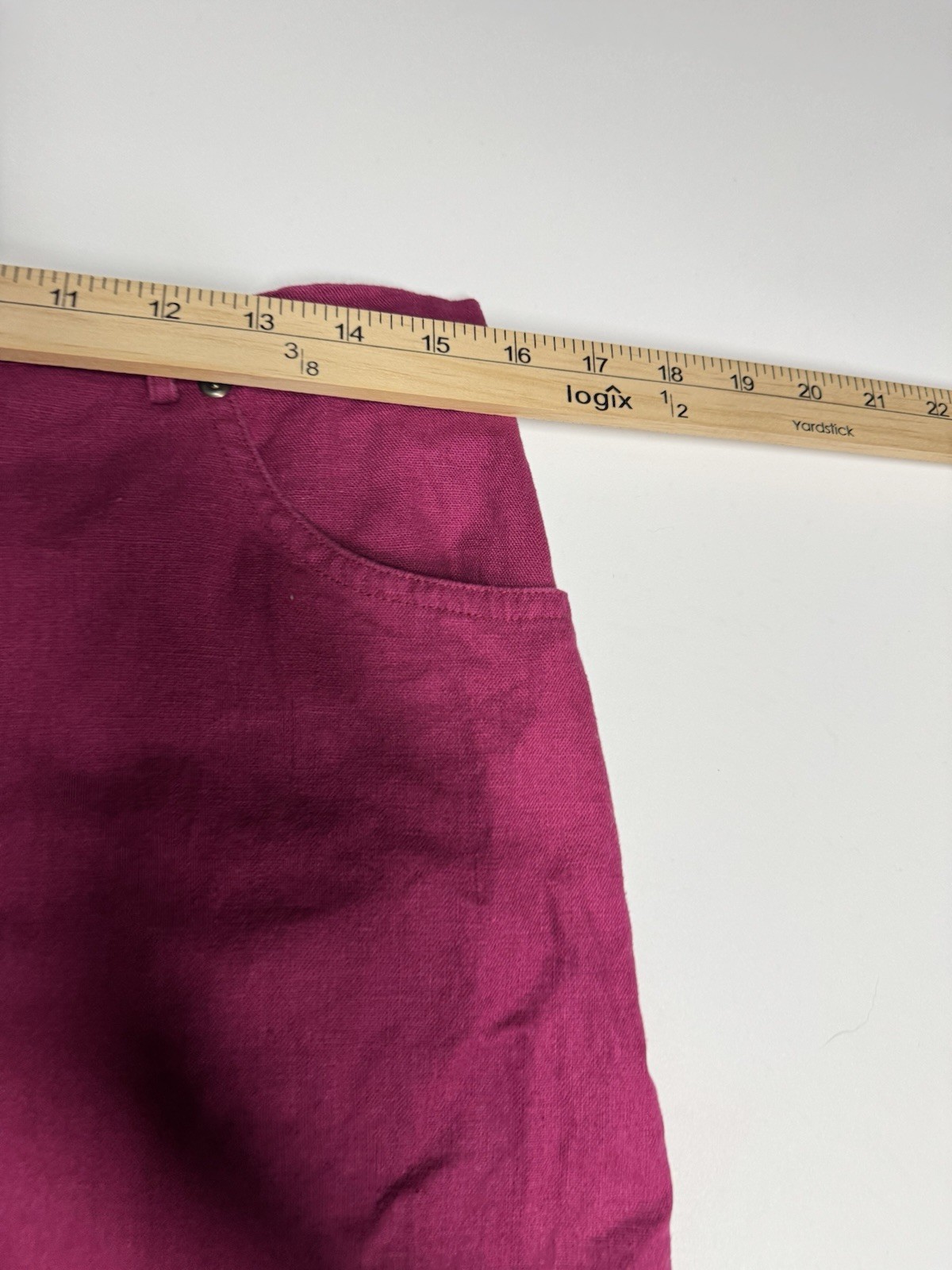 Vintage nannette keller Linen Cotton Blend A Line Midi Skirt Cottage Berry