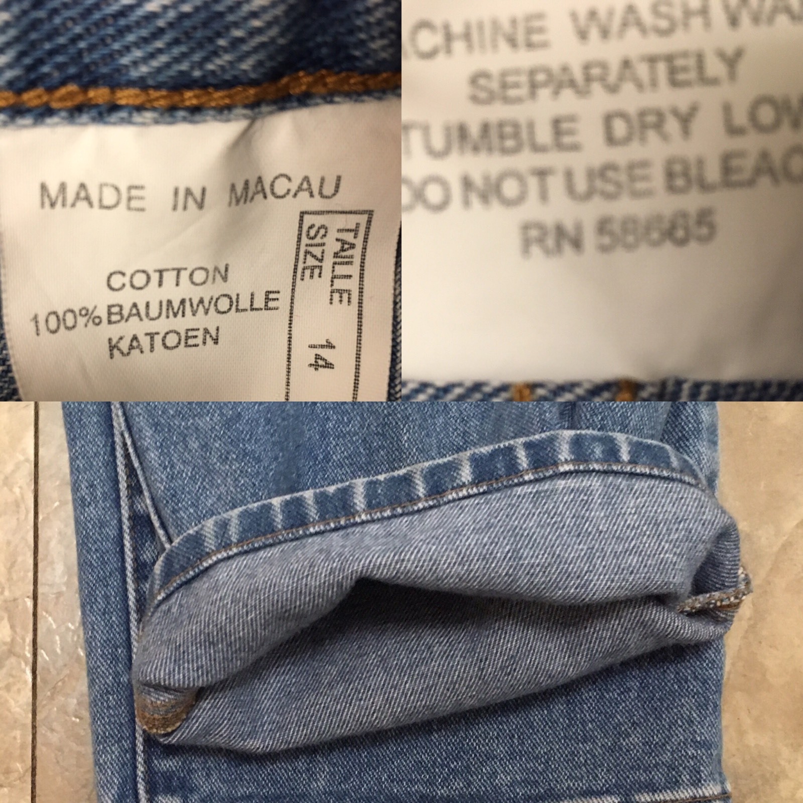 Vintage Faconnable Jeans High Waisted Mom Jeans Tapered Leg Size 14 33 in Waist