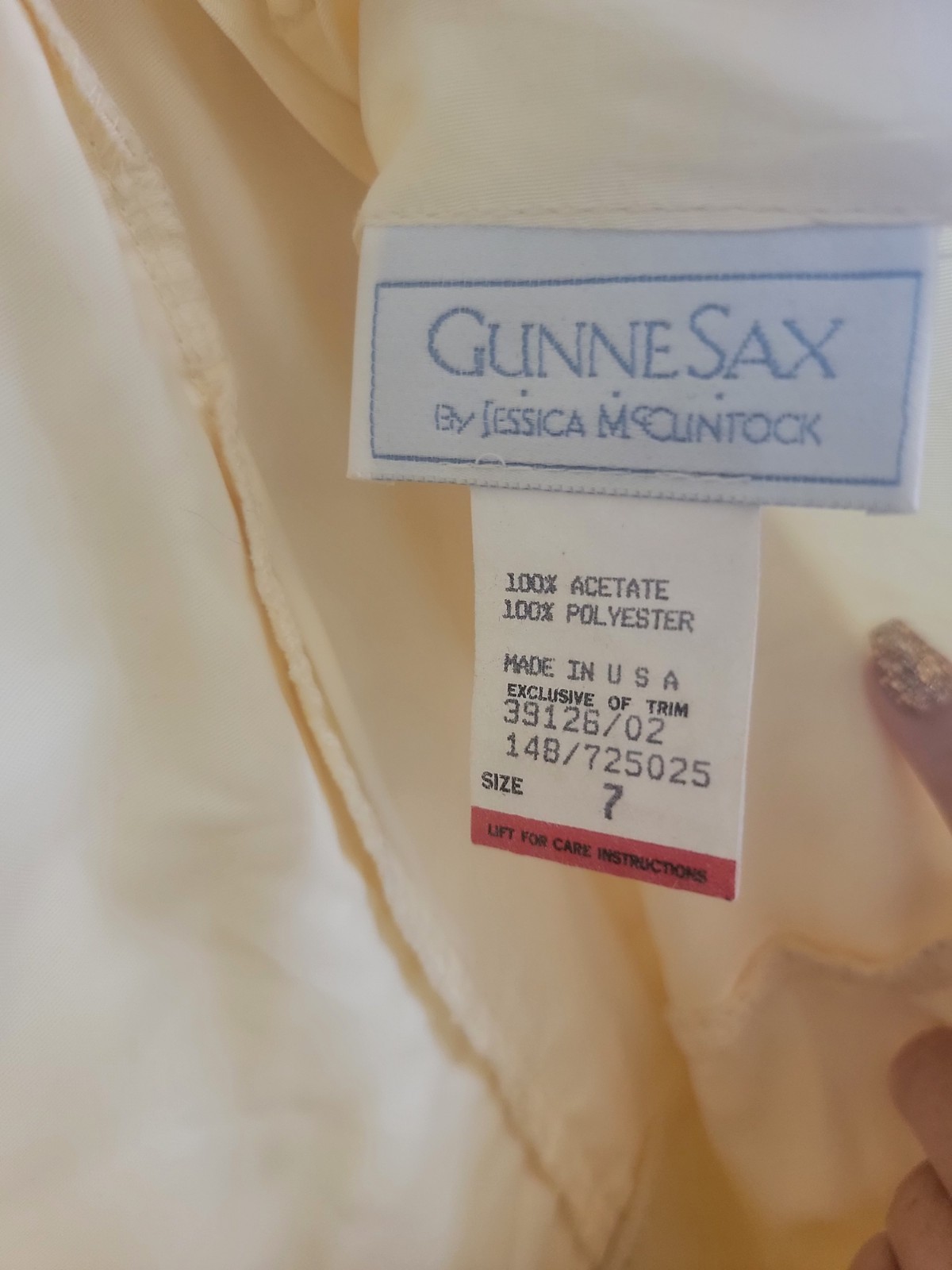 Gunne Sax by Jessica McClintock Ivory Prairie Formal Dress Juniors 7 39126/02