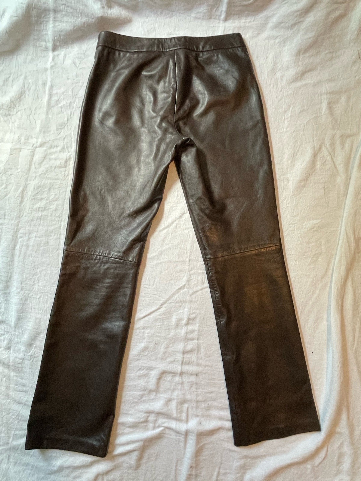 Vintage Y2K VS2 by Vakko Chocolate Brown Lambs Leather Pants Bootcut Size 2