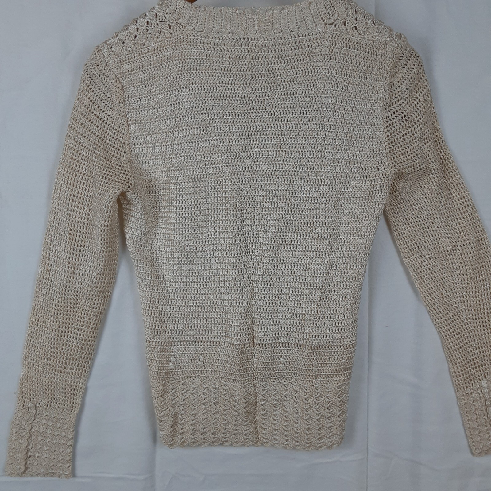 Vintage Sweater Skirt & Top Matching Set Beige Womens Unmarked Size/Brand READ