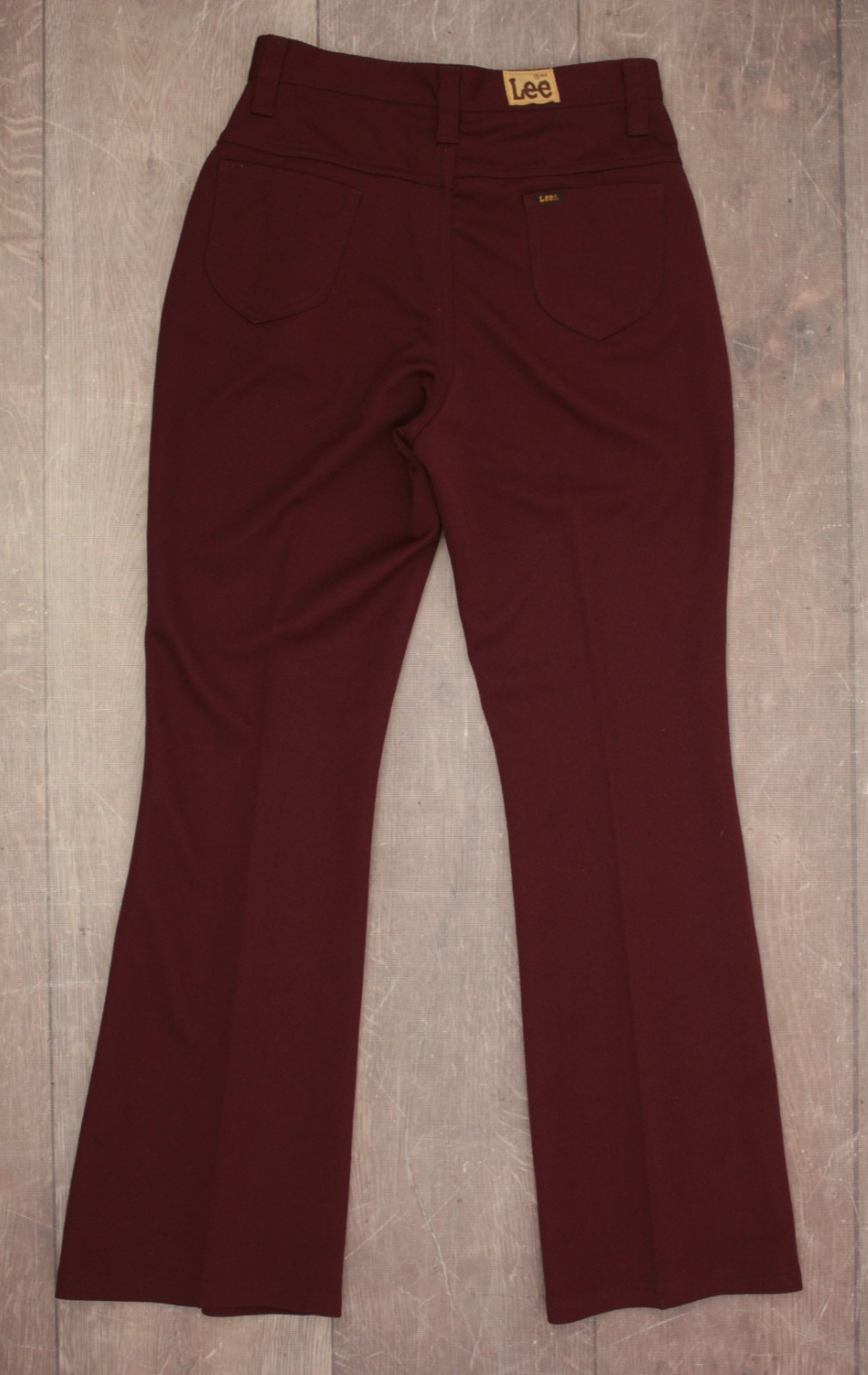 VTG Women’s 70s NOS Dark Burgundy Lady Lee High Waist Pants 30″ 1970s Polyester