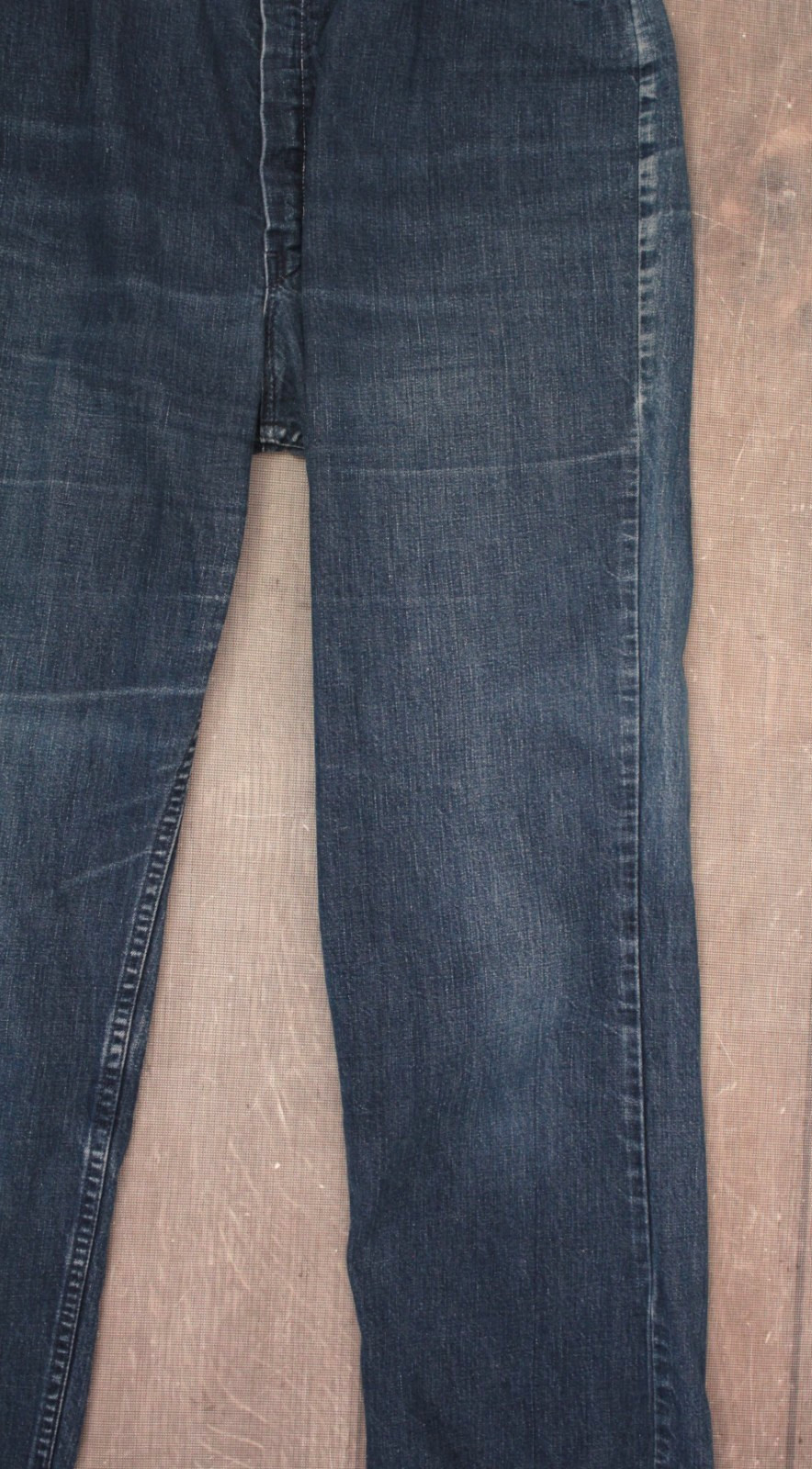VTG Women’s 60s Blue Denim High Waist Straight Leg Jeans Sz 27″ 1960s