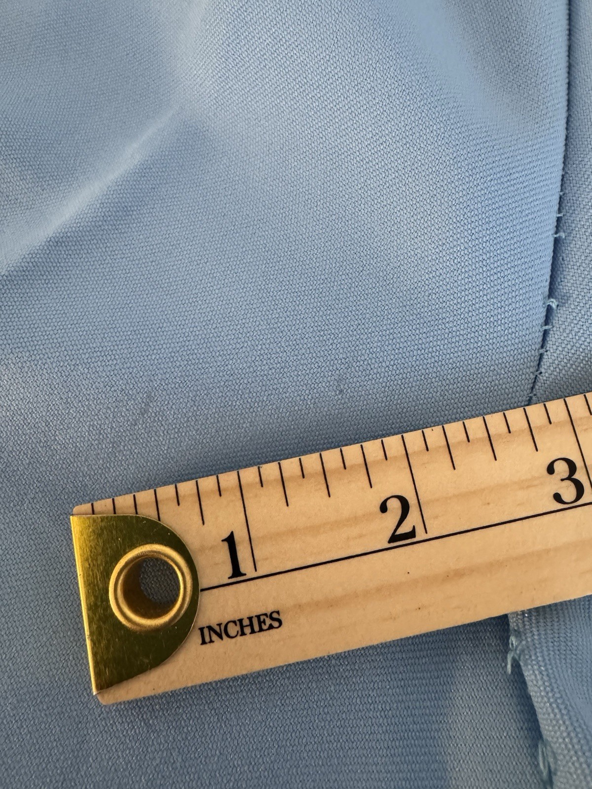 Vintage 1970’s Baby Blue Polyester Pants Flat Front Wide Leg High Rise
