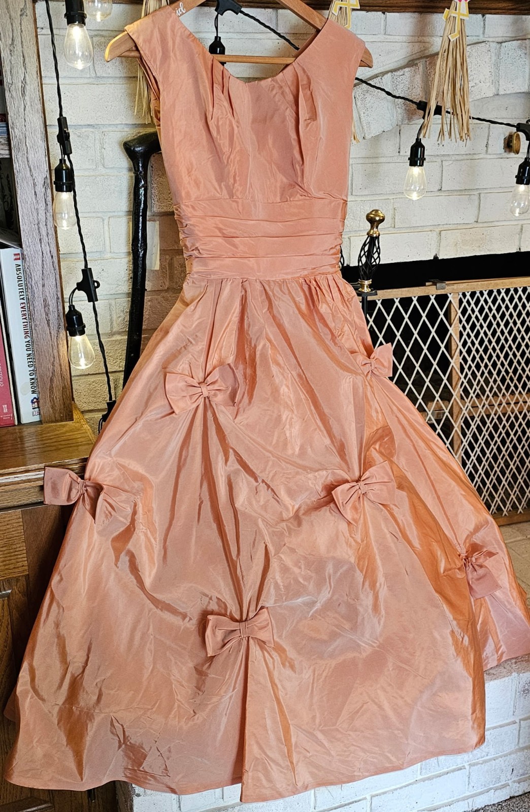 Pink Tafetta Cocktail Dress With Bows