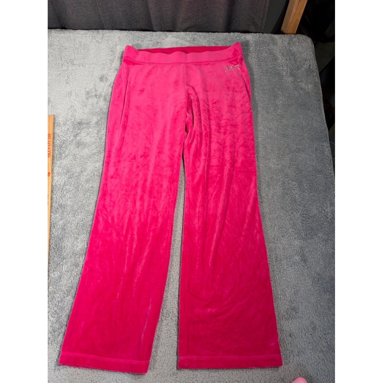 Juicy couture large Pink Velour sweatpants
