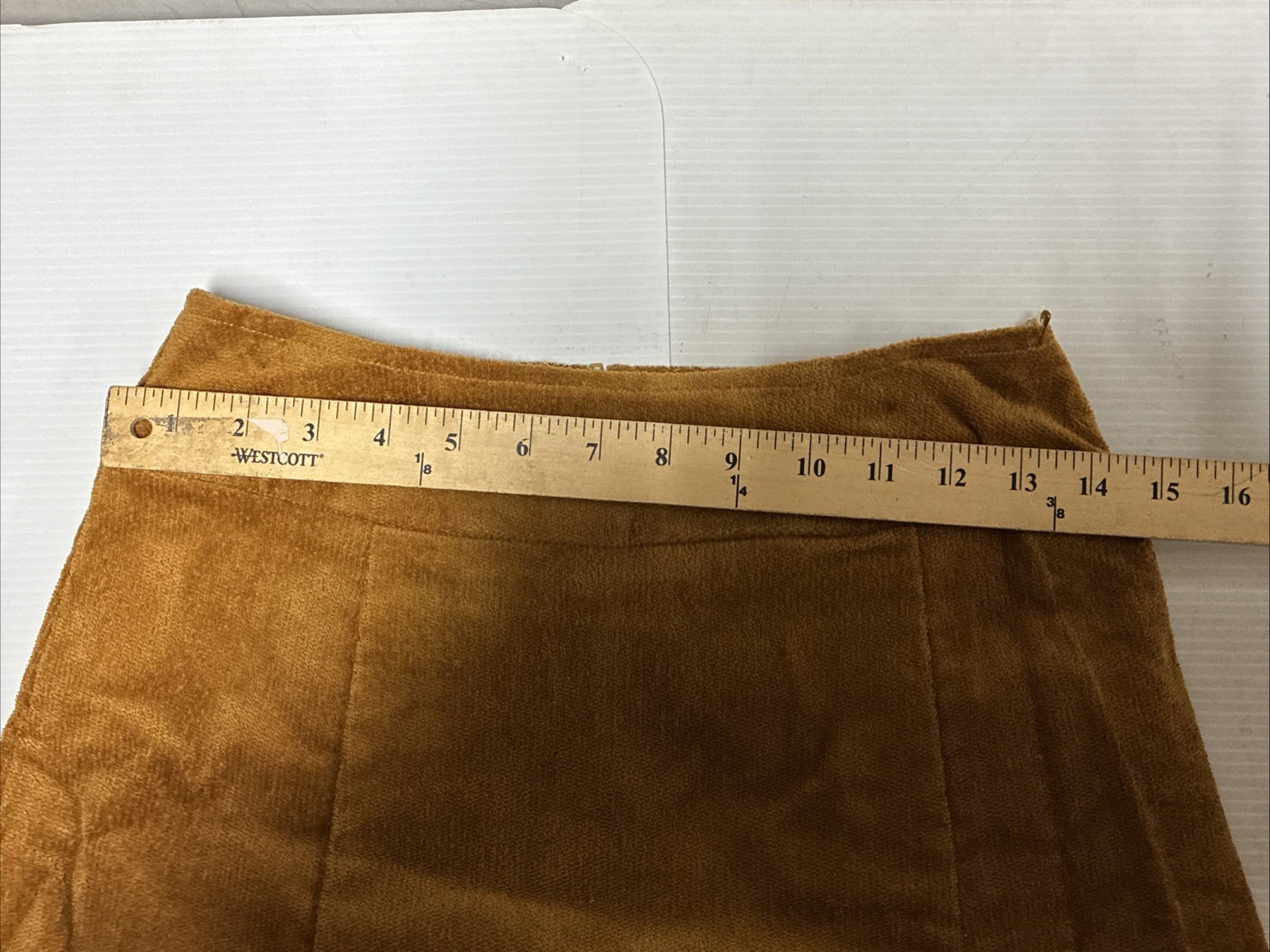 Vintage 50s Juniors by Vassar Brown Mini Skirt Cotton Size 7 – NWT