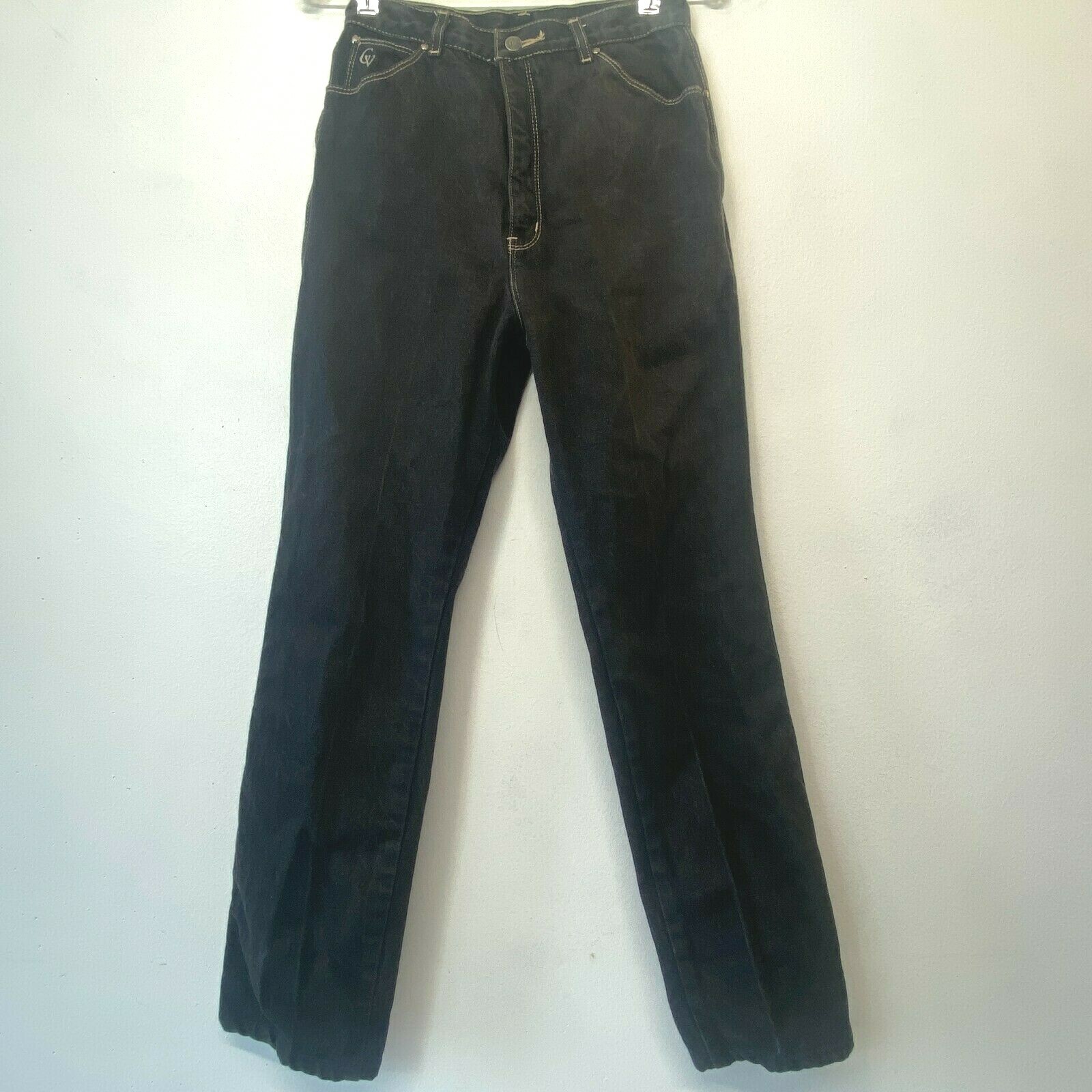 Gloria Vanderbilt for Murjani Jeans Vintage 1970s 1980s Black 13 actual 28×30 P1