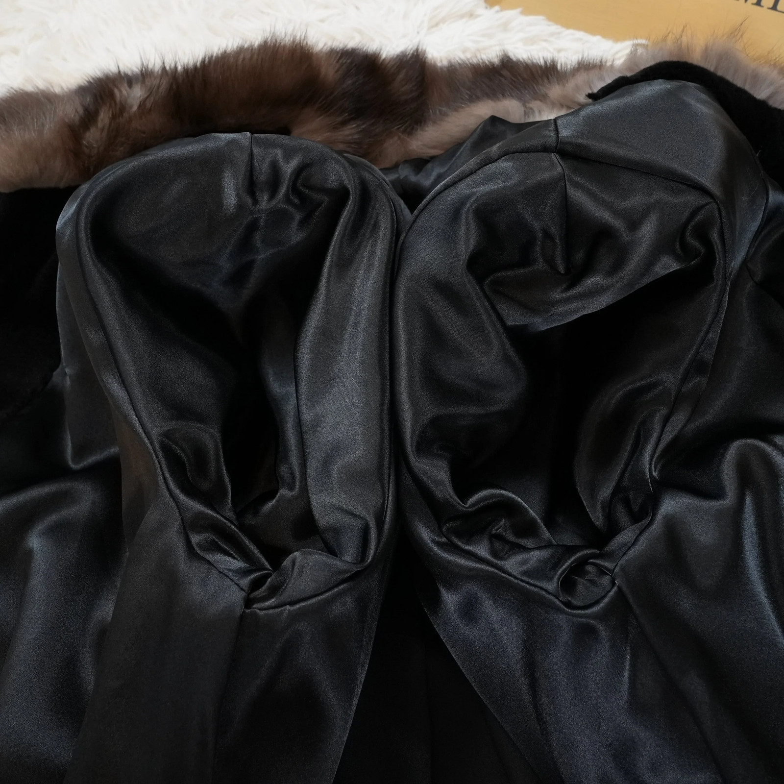 Shaved Mink and Russian Sable Trim Long Coat – Genuine Vintage Fur From Japan