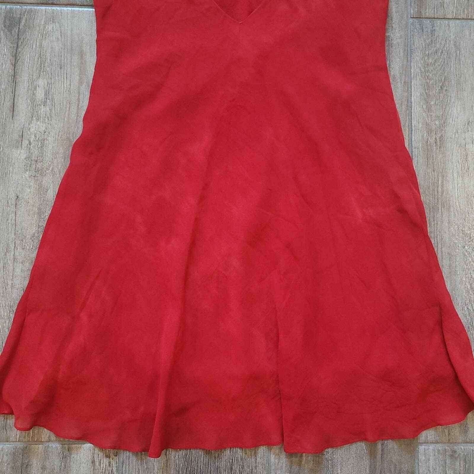 Joseph Ribkoff Dress Size 8 Vintage 90’s Red Spagetti Strap Y2K Retro Date Night