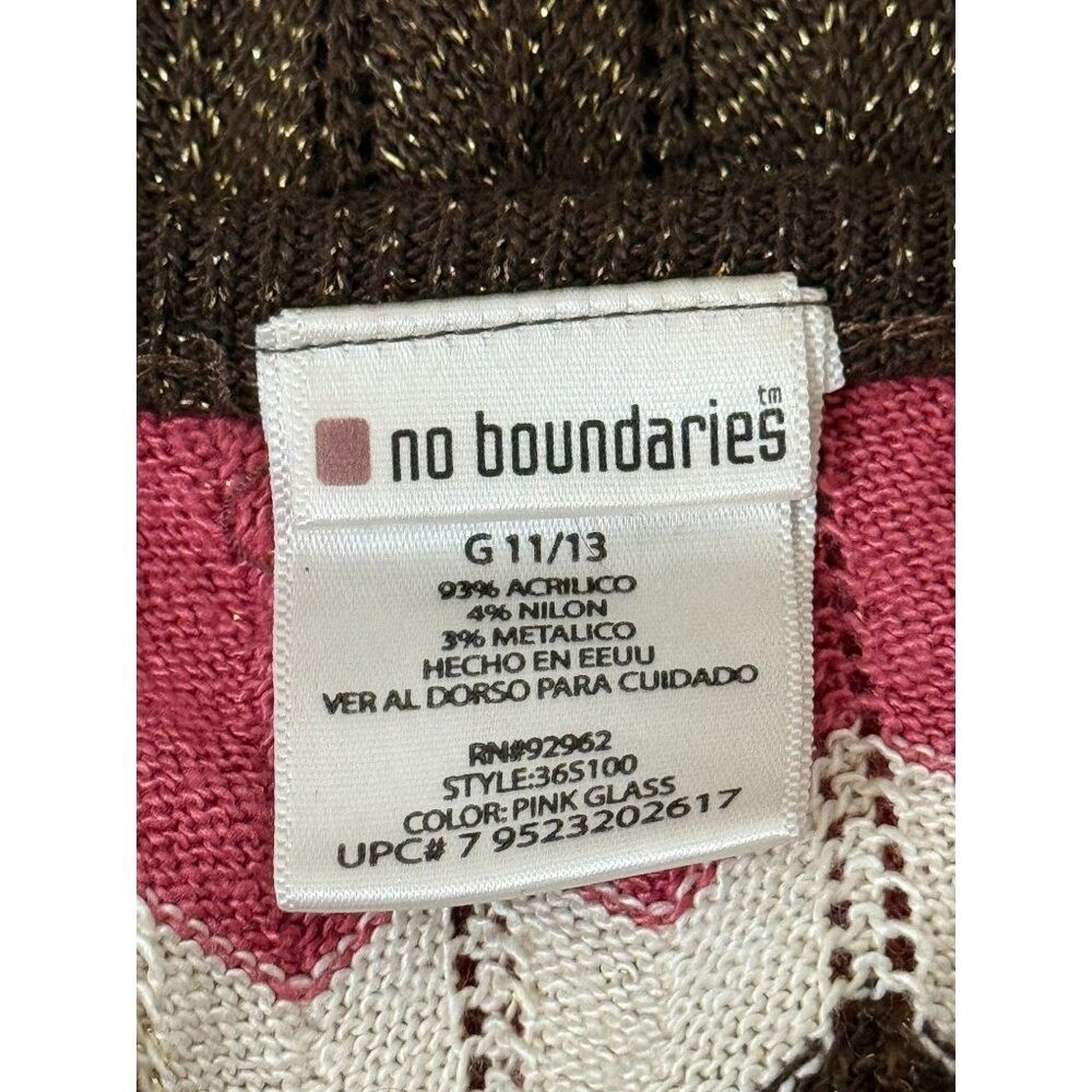 Vintage No Boundaries Y2K Spaghetti Strap Knit Fitted Sweater Cami Sz 11/13 USA