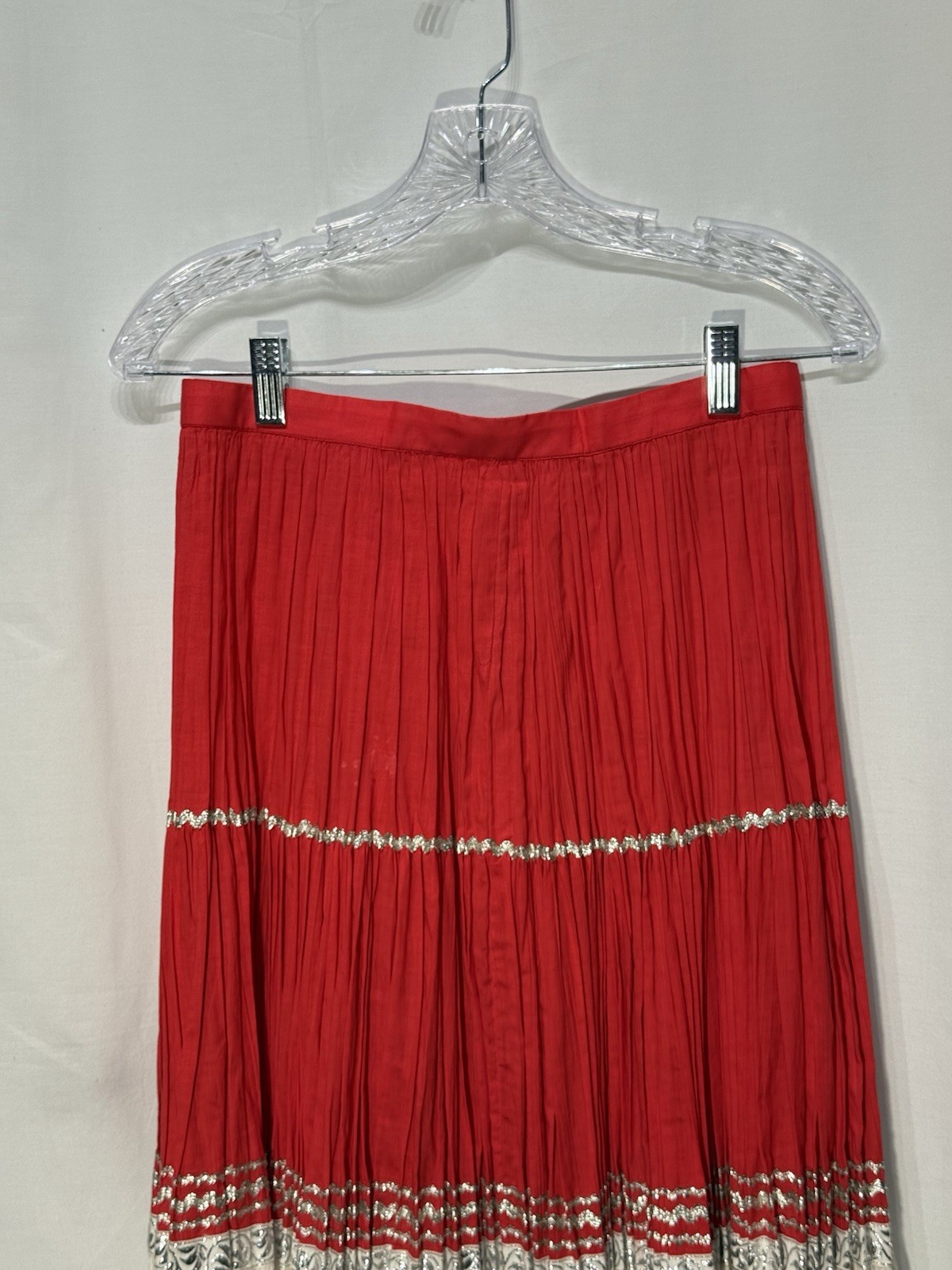 Rodeo Skirt Western Cowgirl Texas Square Native Dance Handmade Pleats VTG SZ 28