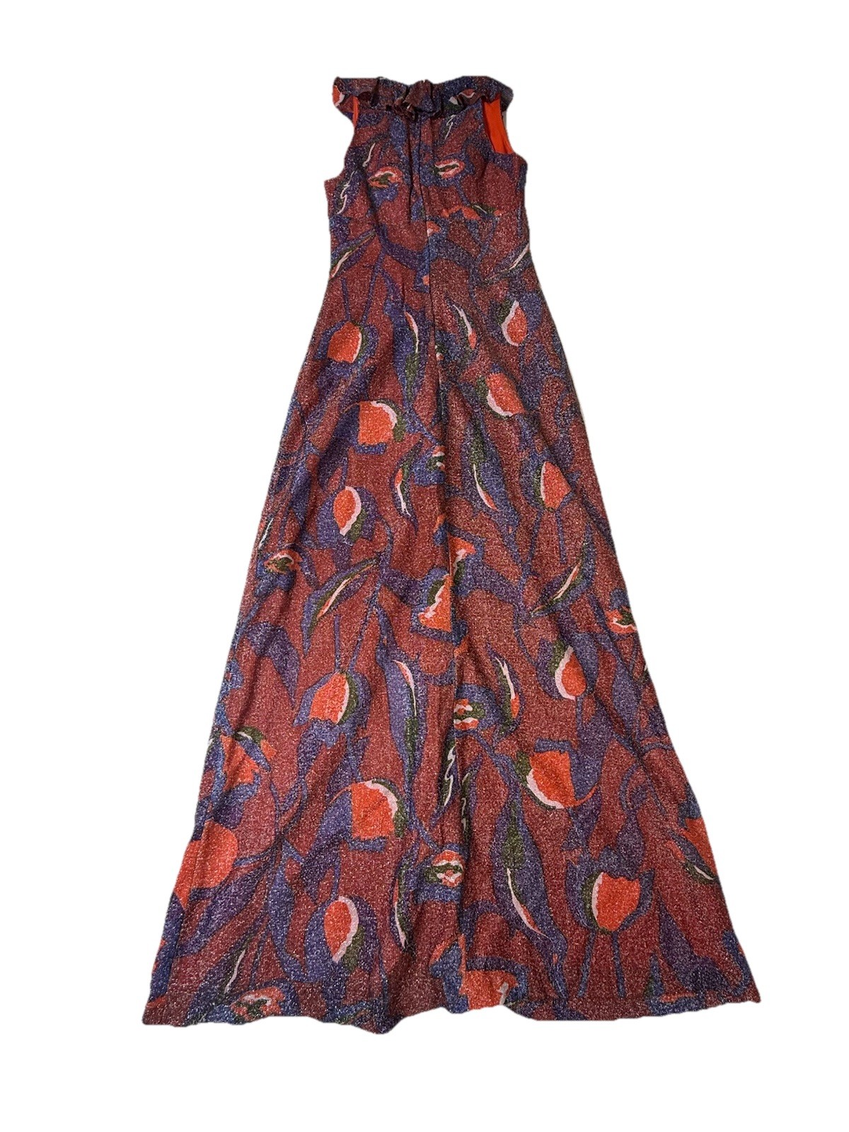 Vtg 70s Saba California Lurex Maxi Dress Tagged 10 Modern Size 2/4 Stunning EUC