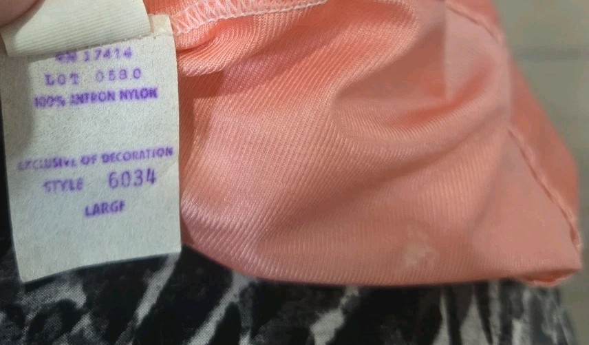 VTG 80s Miss Elaine Dark Peach Nylon Long Robe Elastic Waist Lace Trim Sz L EUC