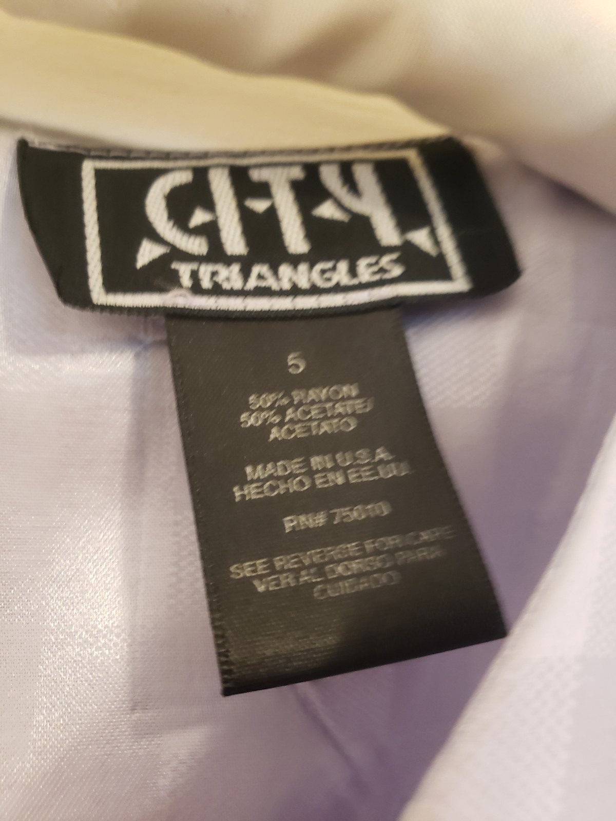 Vtg 90s Y2k City Triangles Sz 5 M Satin Floral Spring Dress Lavendar