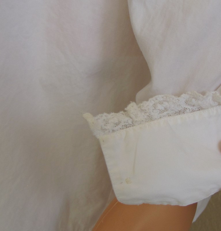 Vintage Late 1980s Laura Ashley White Cotton Victorian Style Blouse / Shirt