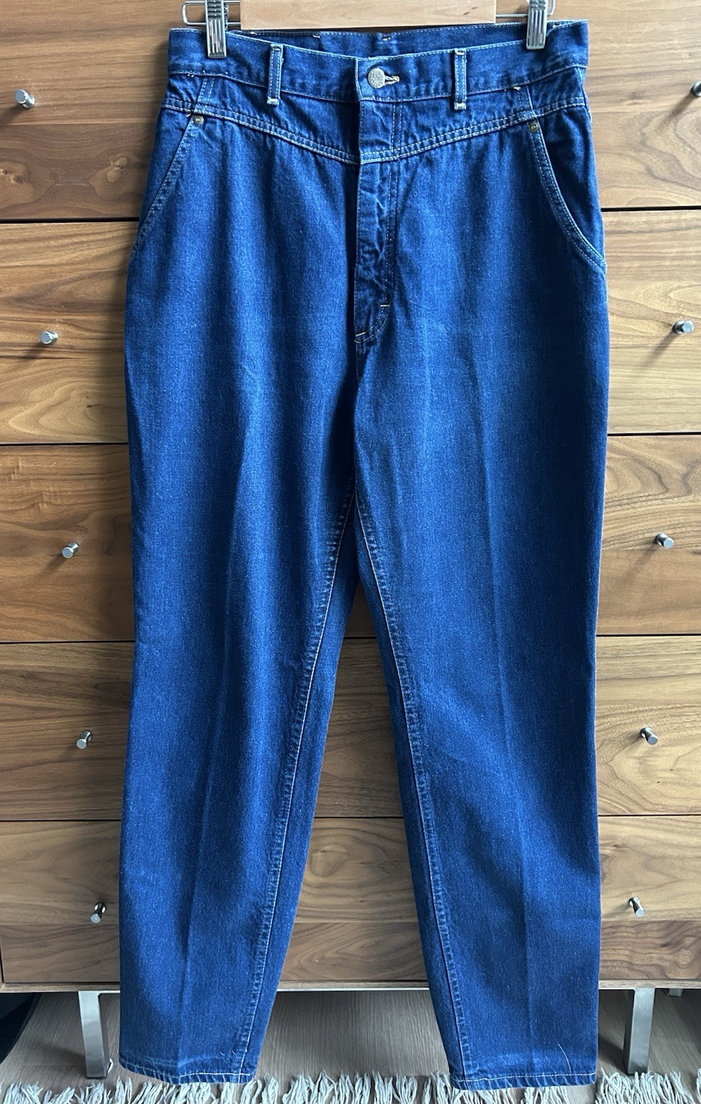 Vintage 1980’s Women’s Jeans Lee Riders Yoke TALL Union Made In USA 30×31 Sz 16