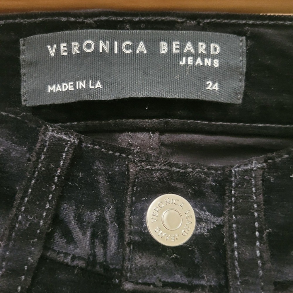 Veronica Beard Sheridan Blk Velvet Exaggerated Flare Pants 24/00 EUC