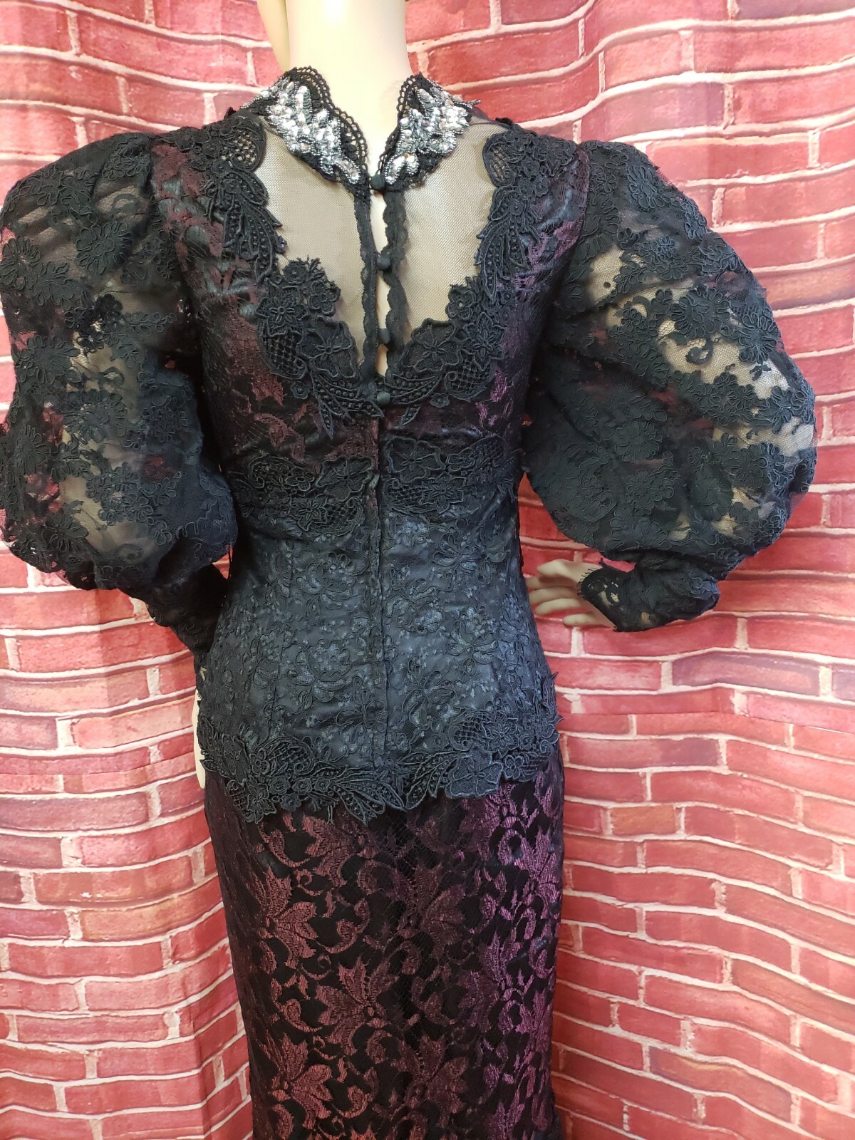 The Young Quinlan Co VTG Minneapolis ARTWEAR Edwardian COLLECTIBLE Dress XS?#CB3