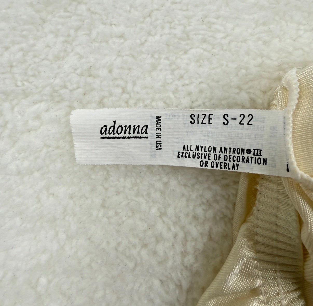 Vintage Adonna Nylon Half Slip Skirt Women S Cream Lace Trim Coquette