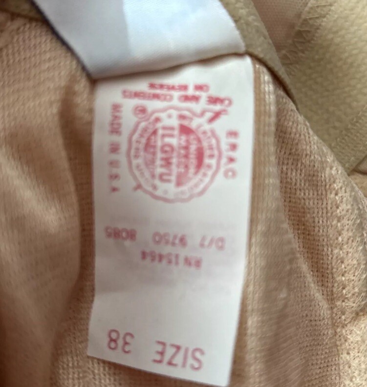 VINTAGE Louisa Brooks 1 Piece Retro Swim Dress Size 38 L/XL Pink Shelf Bra