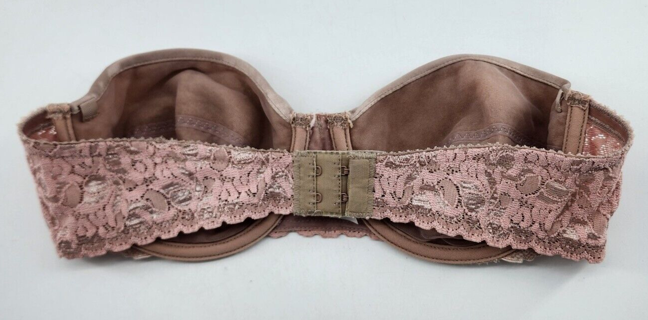 Vintage Maidenform Rendezvous Strapless Underwire Demi Bra Pink Style 8355 36B