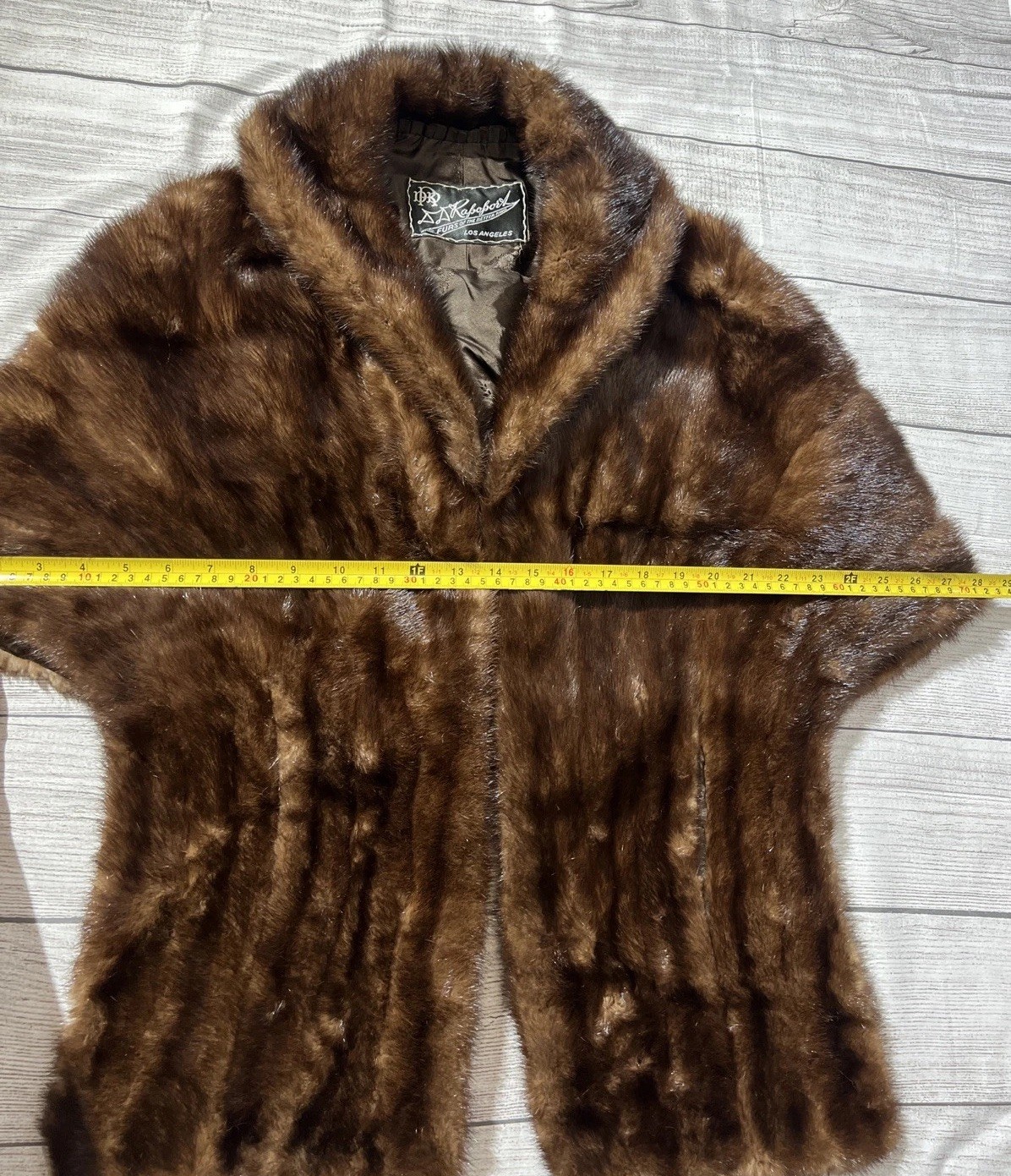 vtg rapoport Los Angeles fur shawl Fur Cape / Stole Jacket Old Money Mob Wife