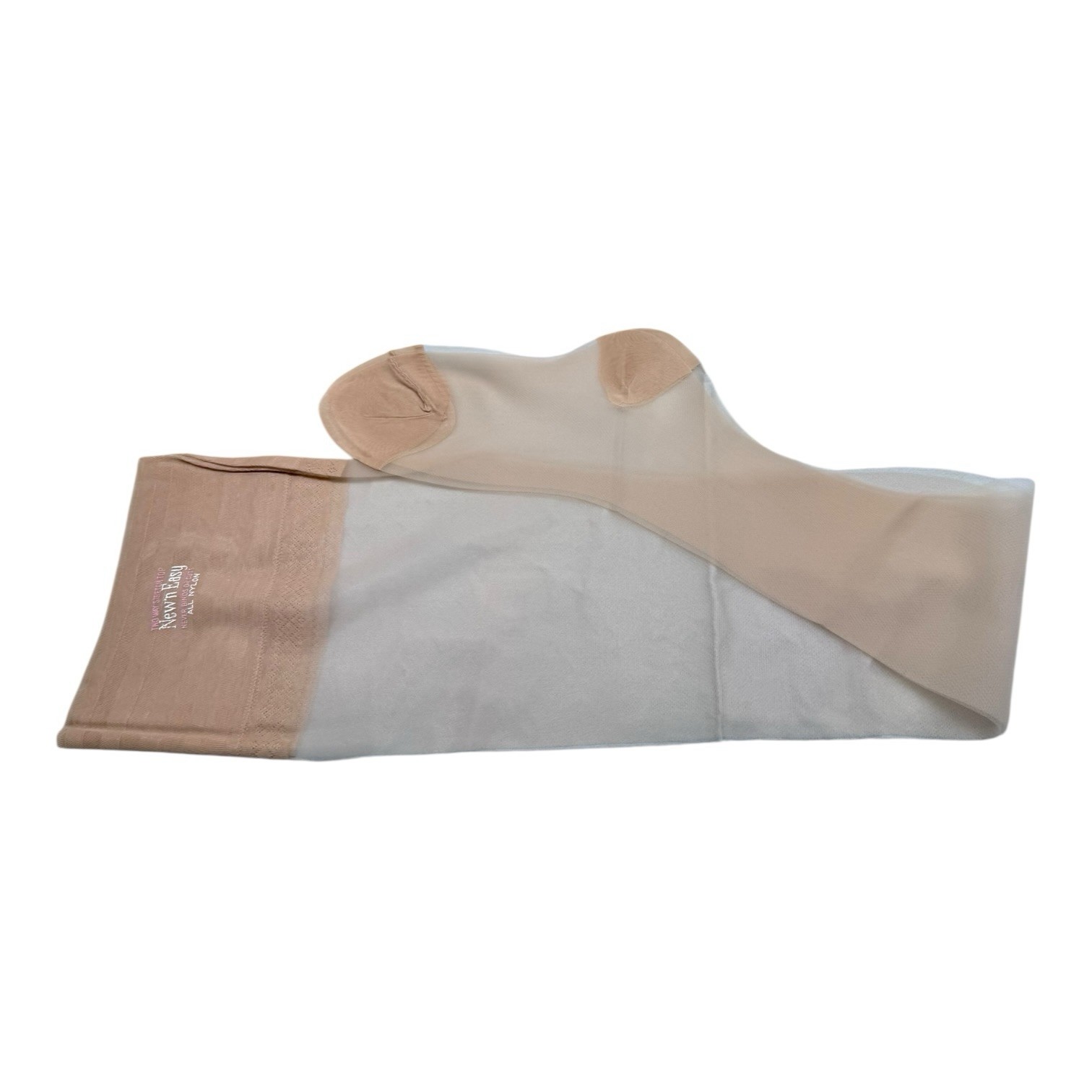 Vintage New’n Easy Two Way Stretch Top Stockings Size 8 1/2 RHT Pale Beige 30”