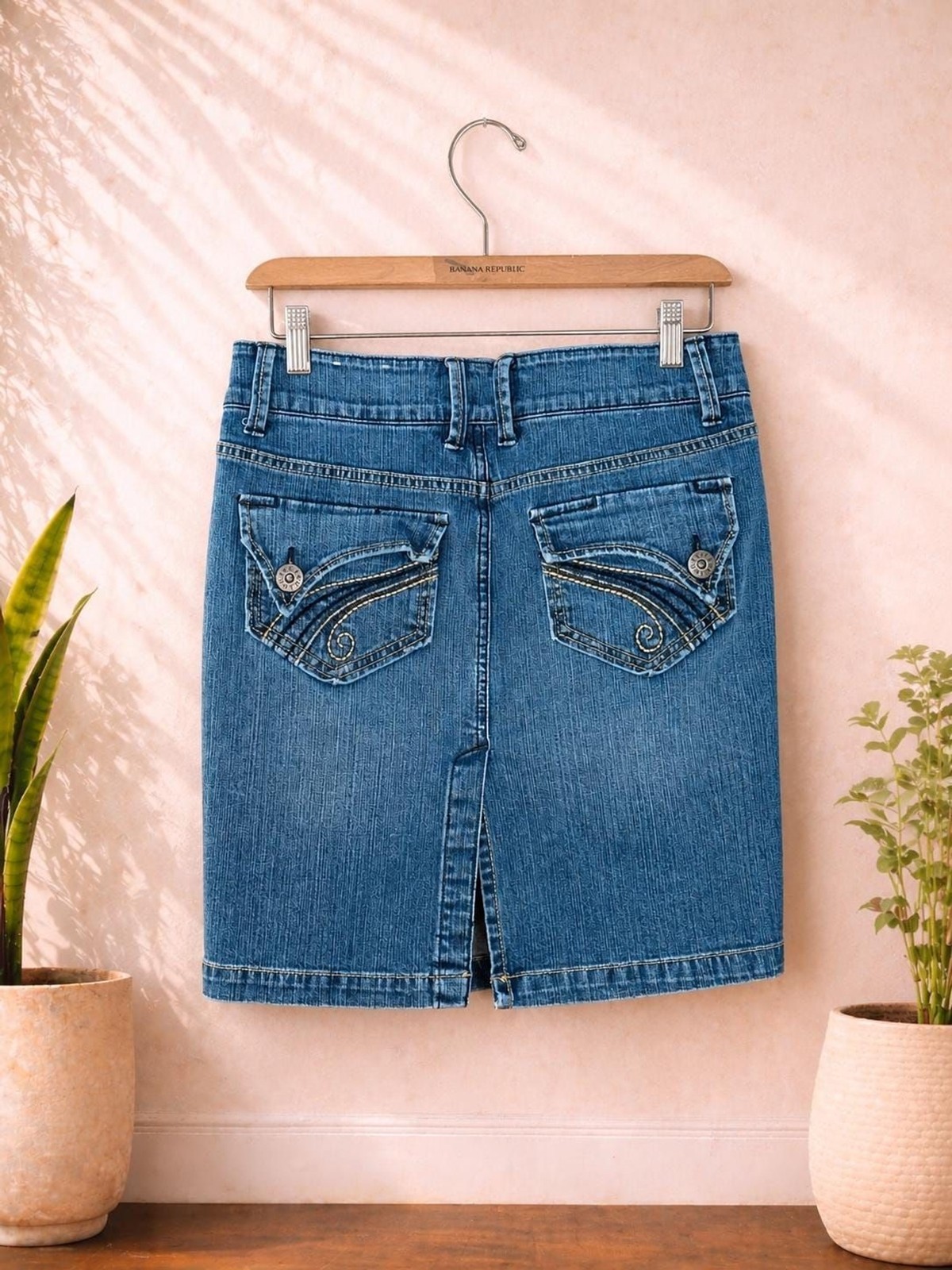 Vintage Y2K l.e.i. Ashley Ultra Low Rise Denim Mini Skirt