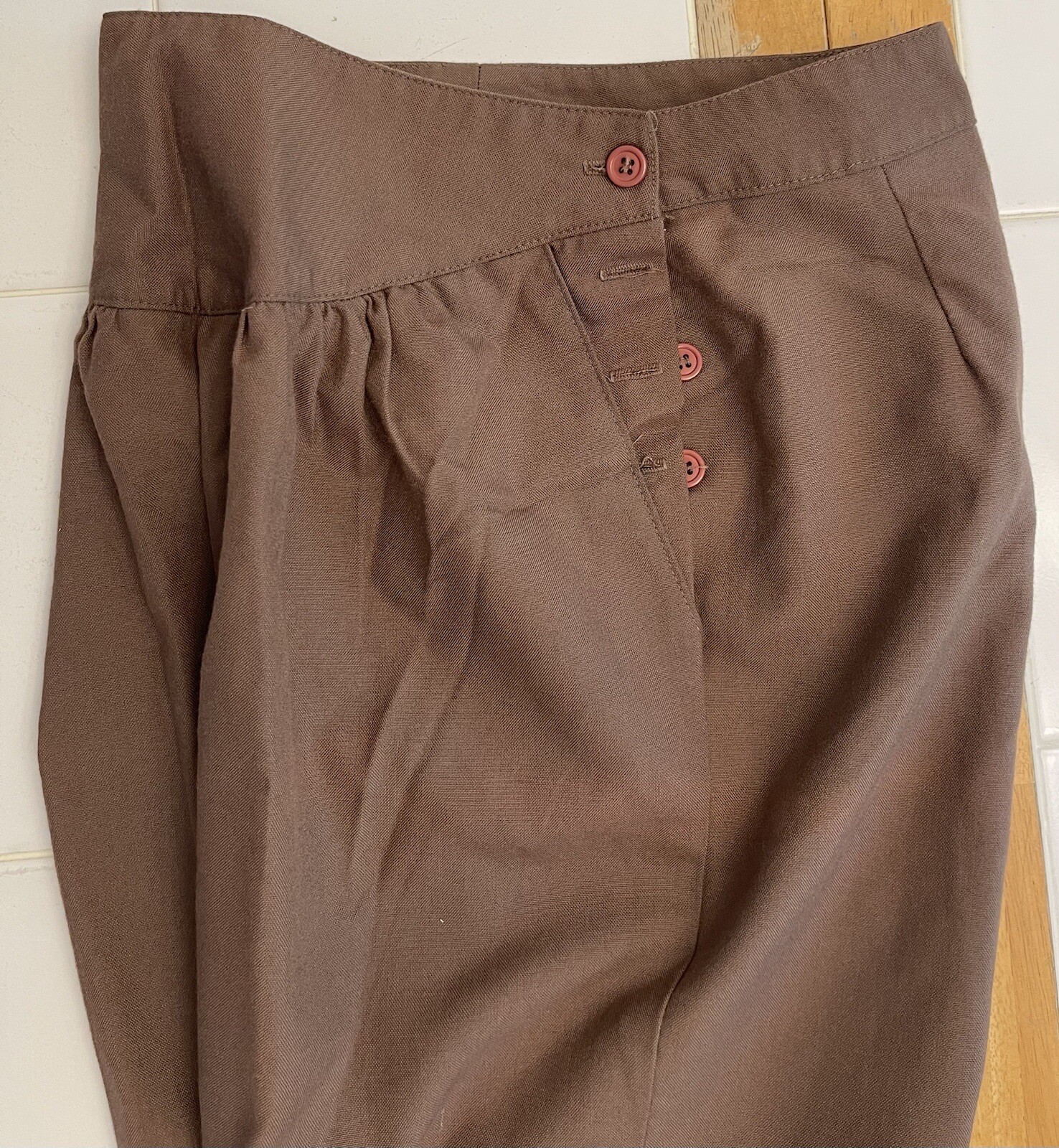 David N. Brown Pants Womens Vintage Polyester Rayon Trouser 24×29
