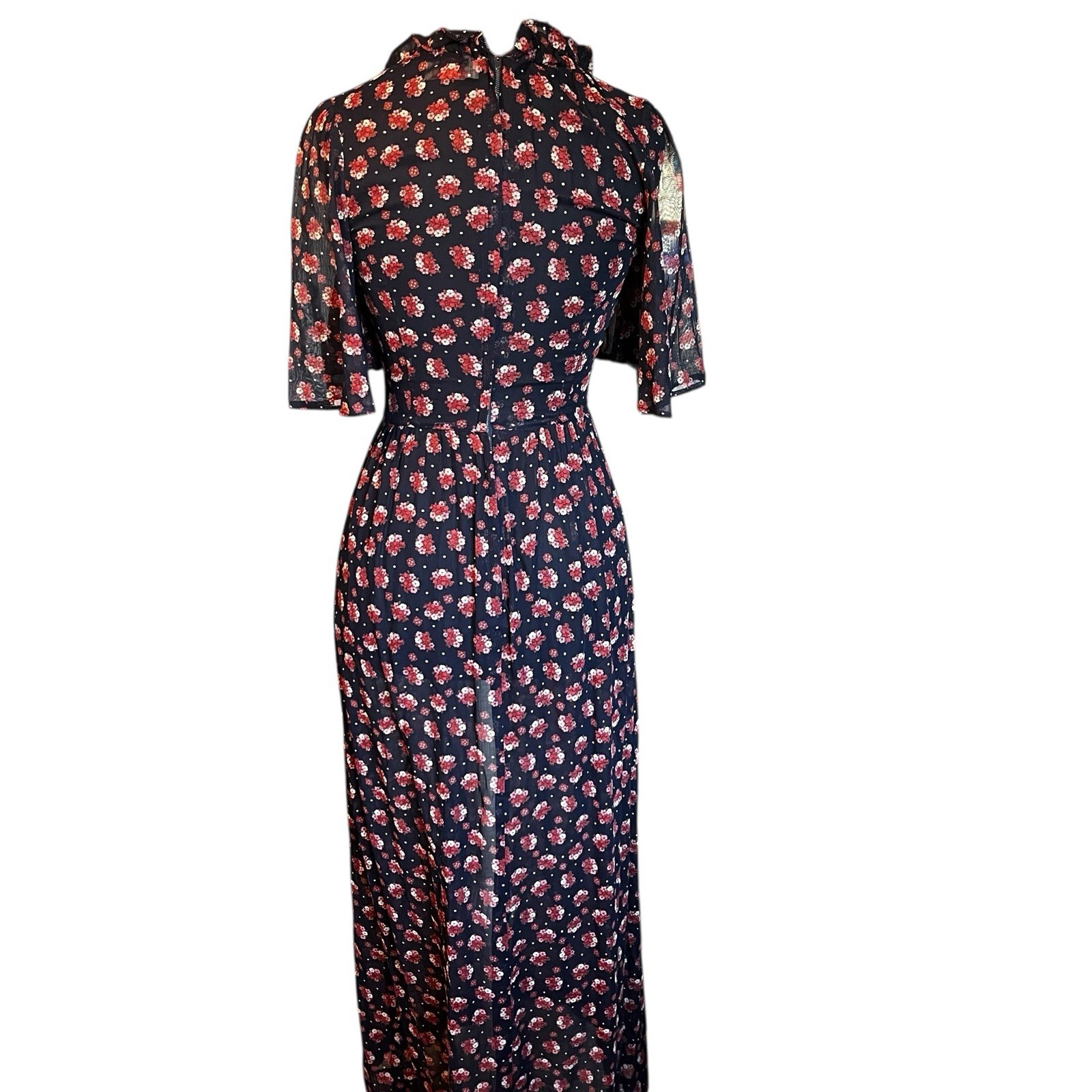 1960s Harriet London Bloomingdale’s Young East Sider Shop Cotton Floral Maxi XXS