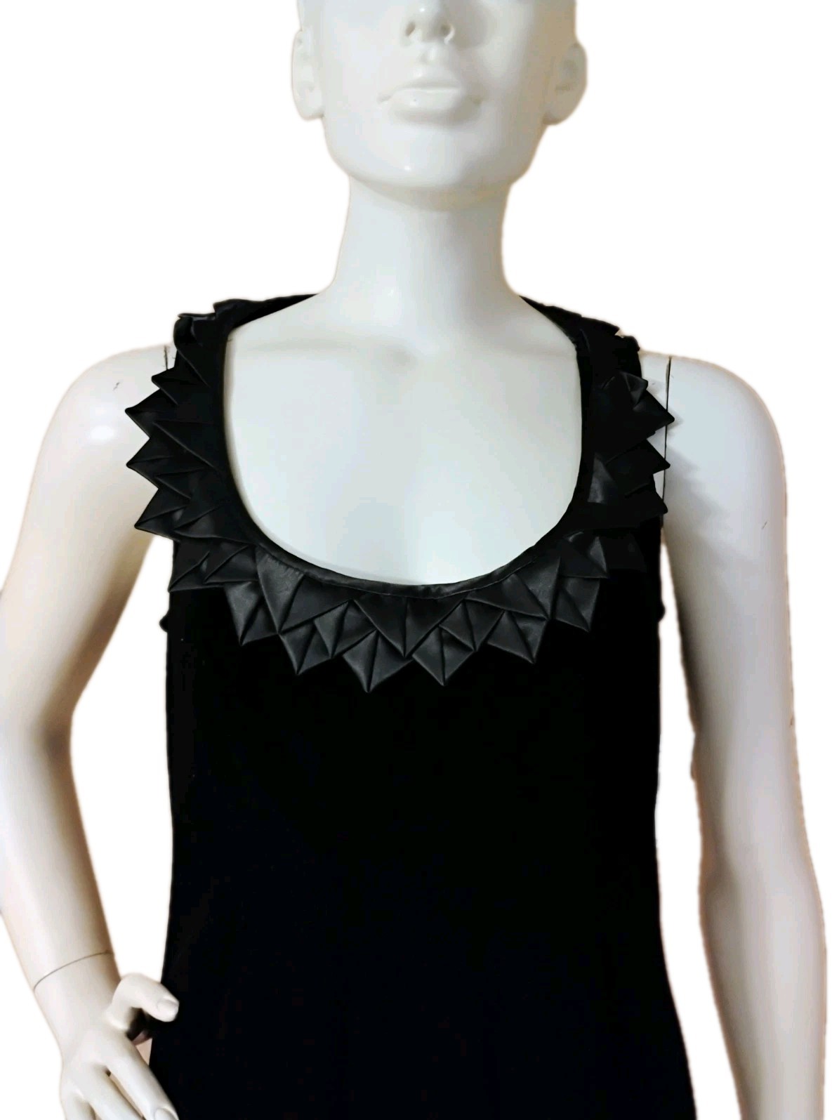 NWT 90’s „Essentials by ABS” Velvet with Geometric Satin Petal Trim Dress 8 $328