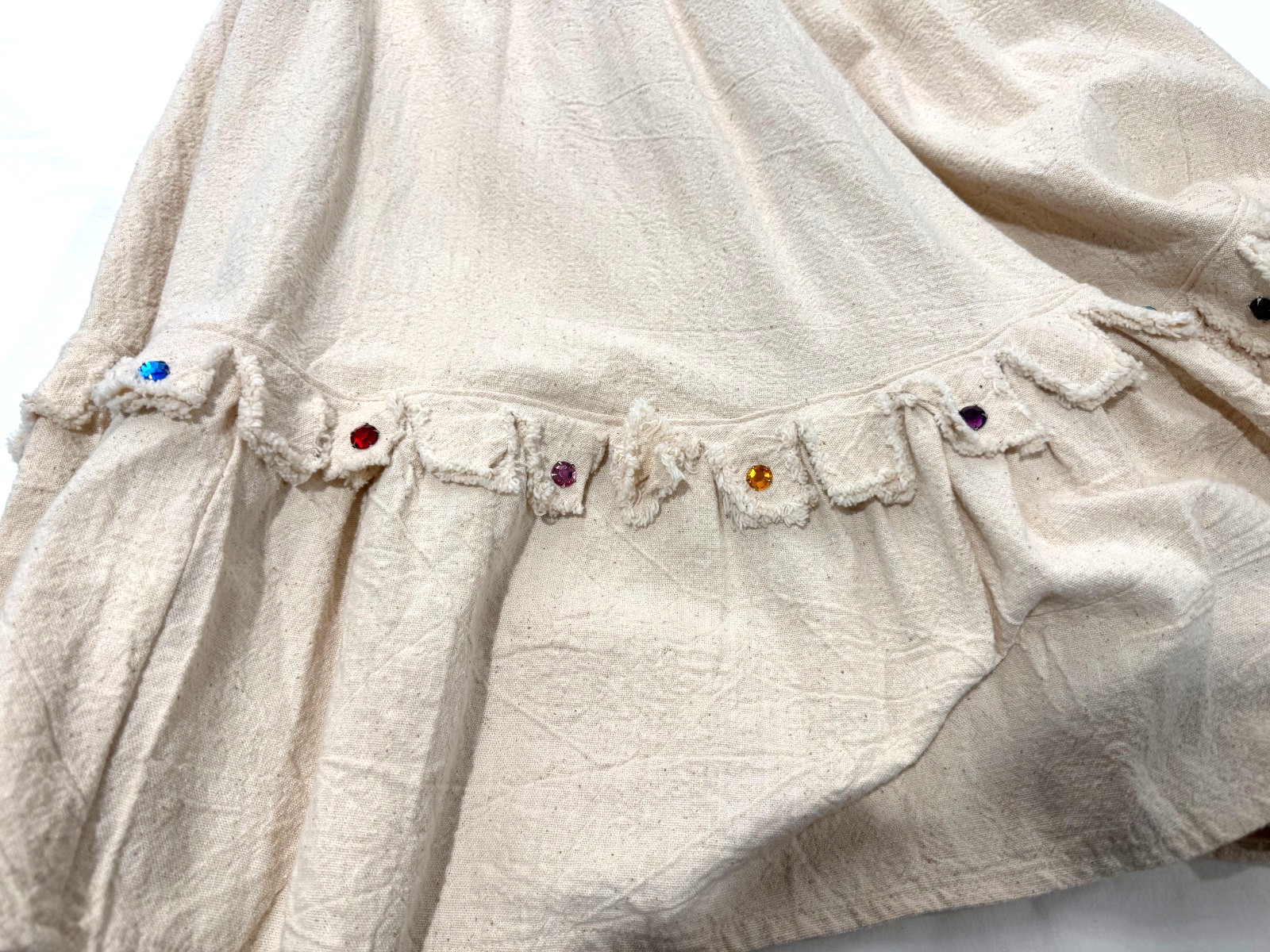Vtg Alfredo’s Wife 2 Pc Skirt Top Set Fringed Beaded Boho Hippie Festival XS/S