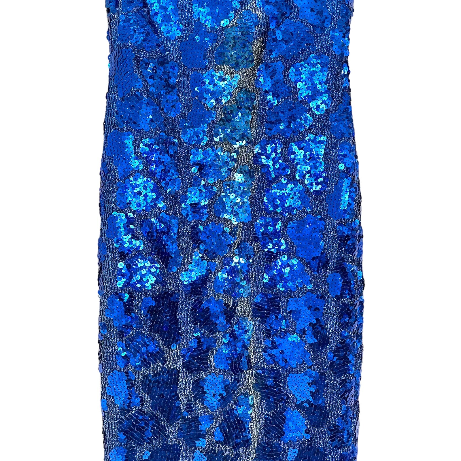 Fashion 1001 Nights vintage sequin dress y2k prom gown maxi blue size 5/6