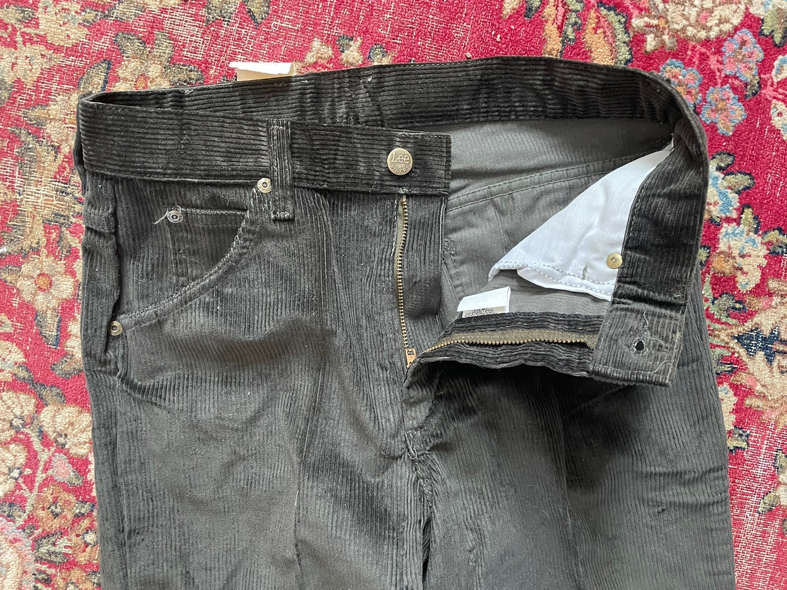 2 Pairs VTG 80s LEE Corduroy Pants Cord Jeans High Waisted 28 29 X 34L