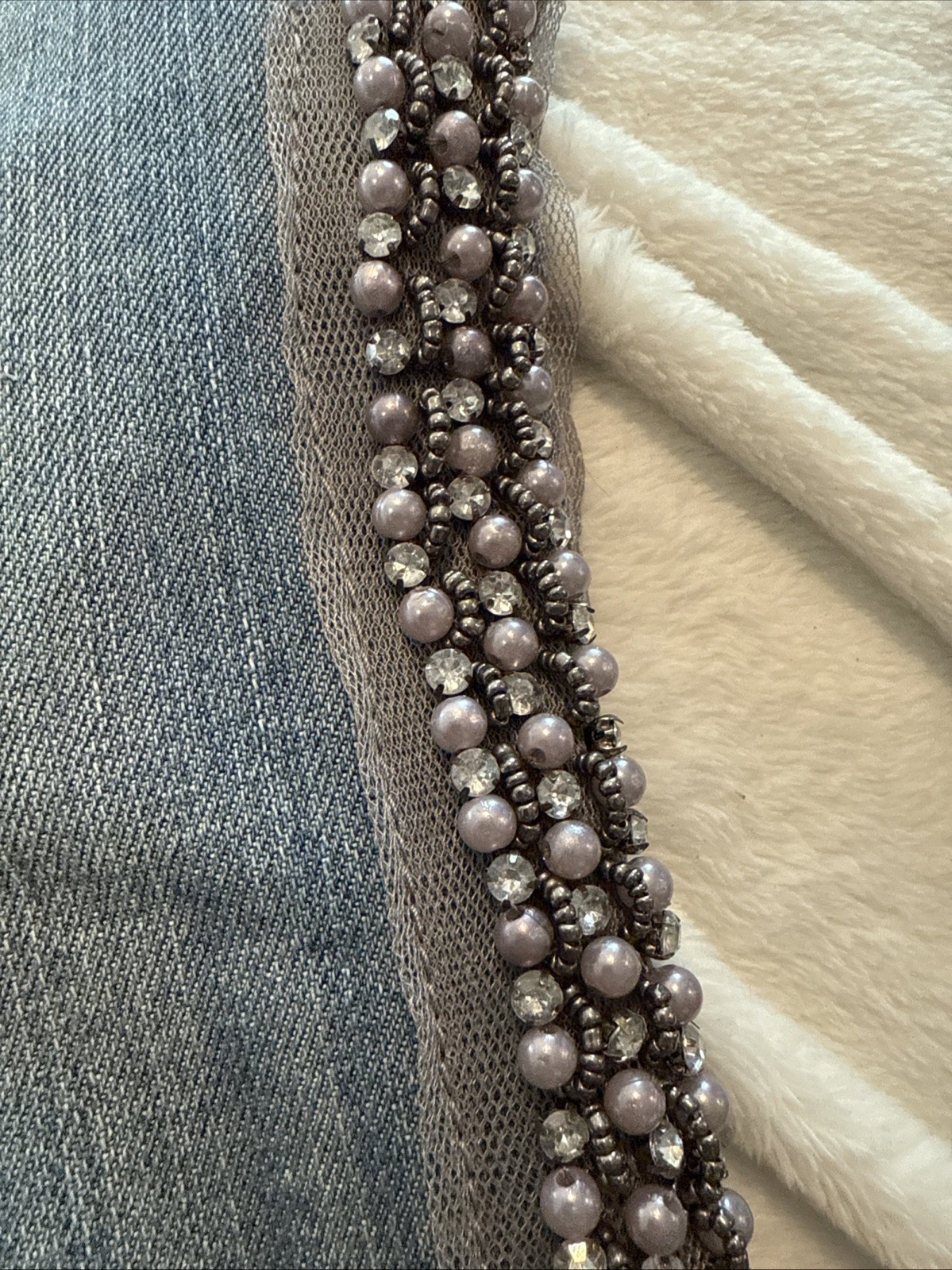 Vintage Baby Phat Capri Pants Distressed Silver Pearls Rhinestones Cat Size 7