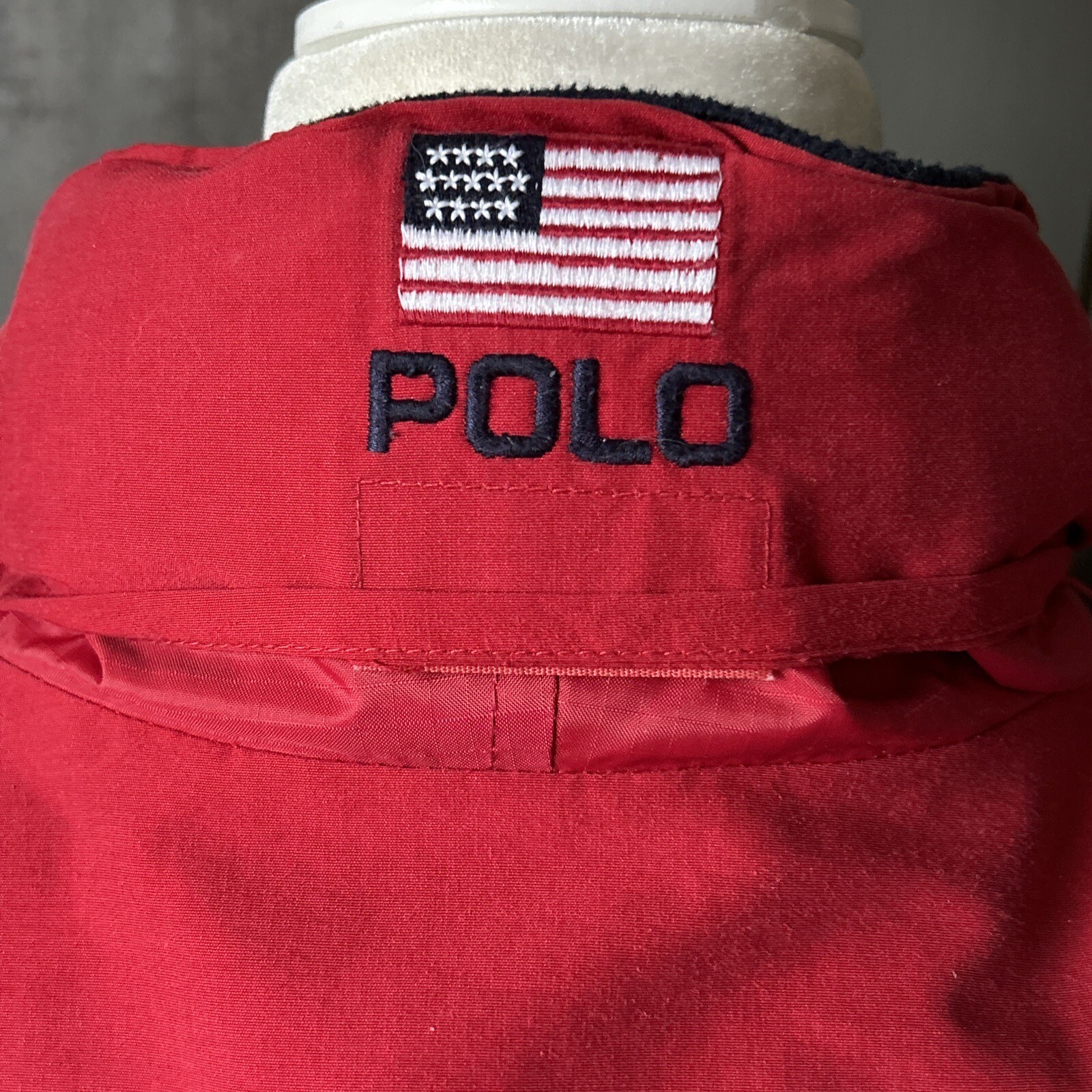 Ladies Ralph Lauren vintage Polo Jacket Red MED Elastic Waist Classic style EUC