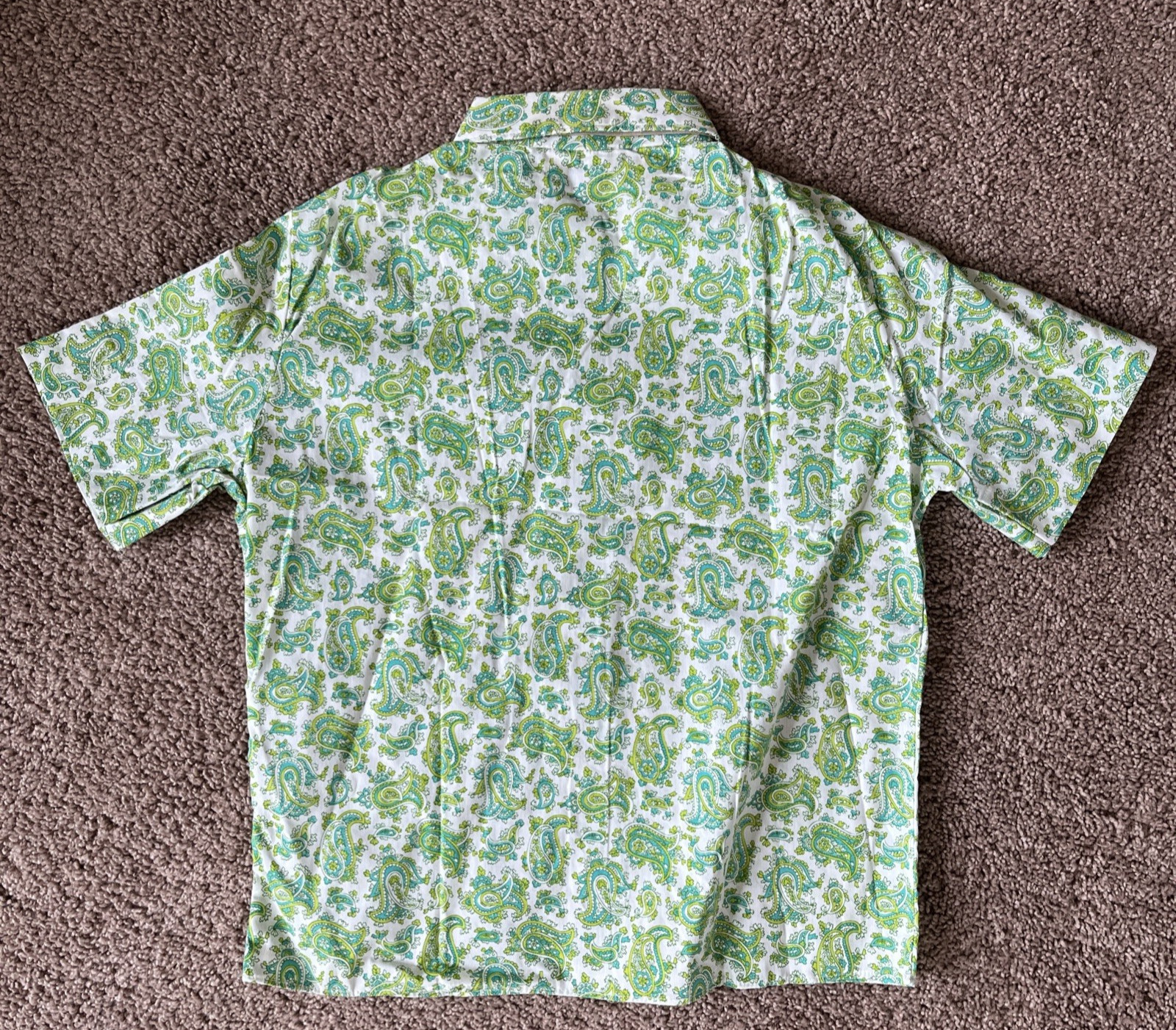 Vtg NEW KMart Ladies Paisley Print button down blouse–Size 12/32 (Very Small)