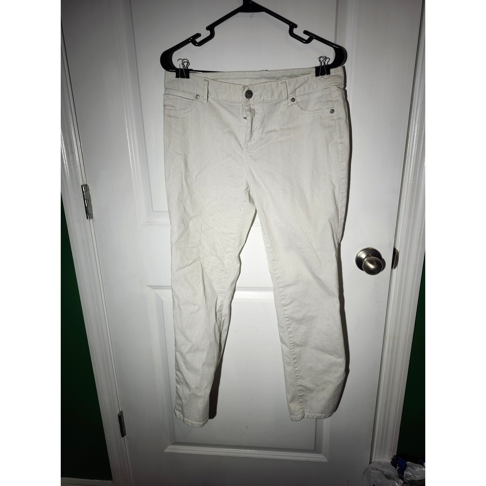Simply Vera Vera Wang Corduroy Pants Beige Women’s Size 8 Mid Rise Casual